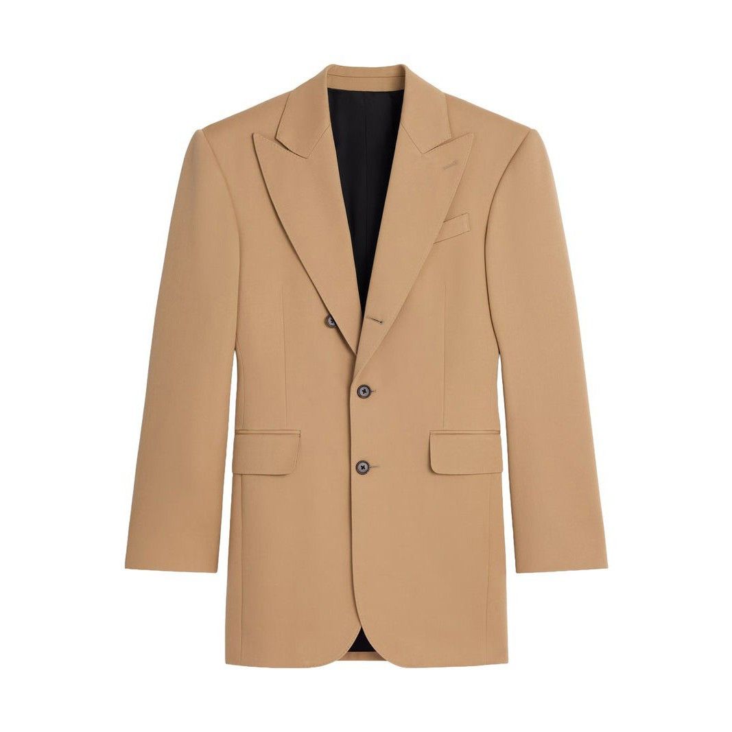 Celine CELINE $3450 Caramel Colonne Wool Jacket New & Authentic (Wo Size M / US 6-8 / IT 42-44 - 1 Thumbnail