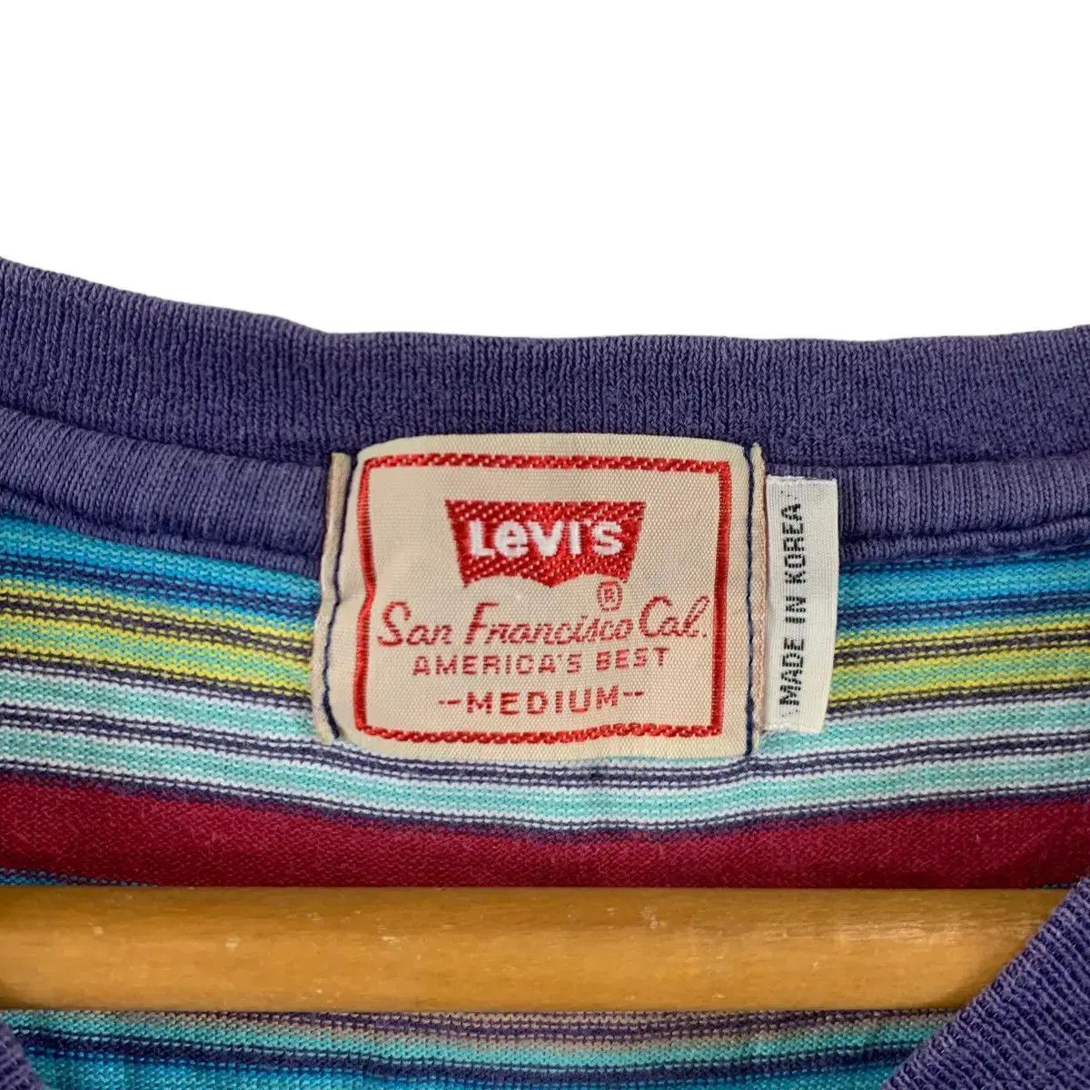 Levi's Vintage 90’ LEVI’S STRAUSS USA Striped Ringer Pocket Tee Size US M / EU 48-50 / 2 - 4 Thumbnail