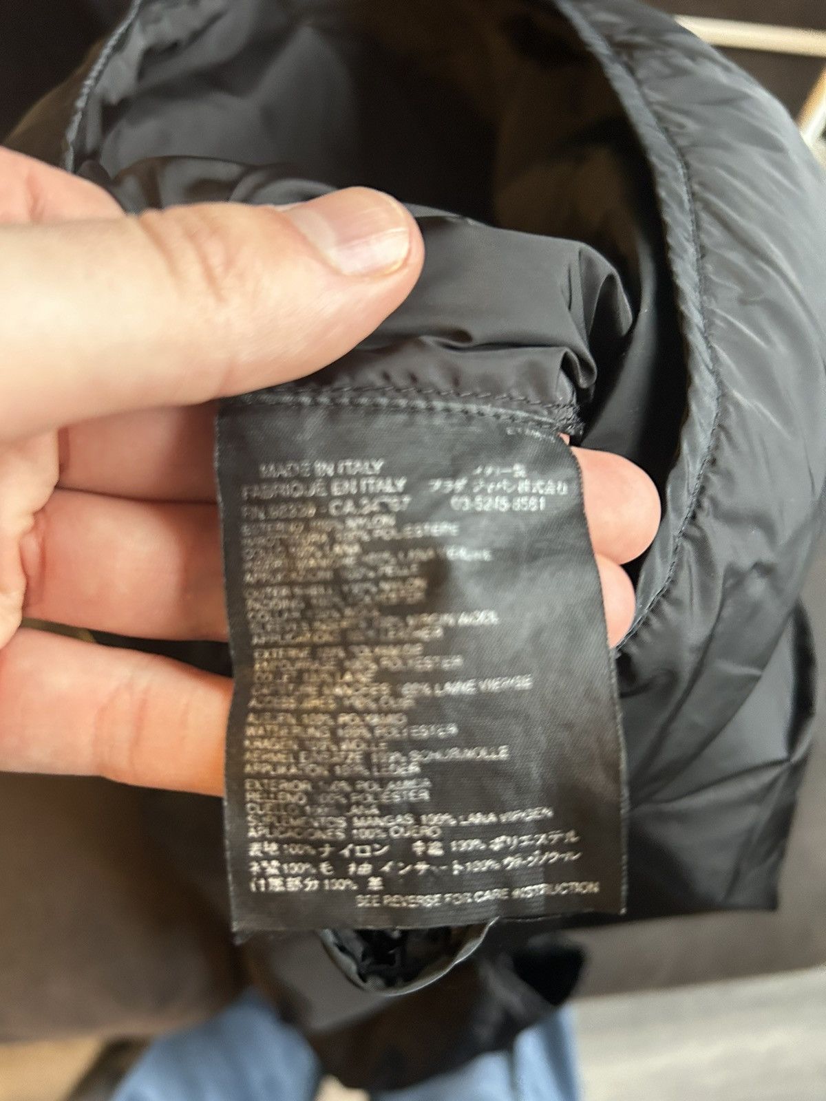 Prada Black Nylon Jacket with Wool and Leather Details Size S / US 4 / IT 40 - 11 Thumbnail