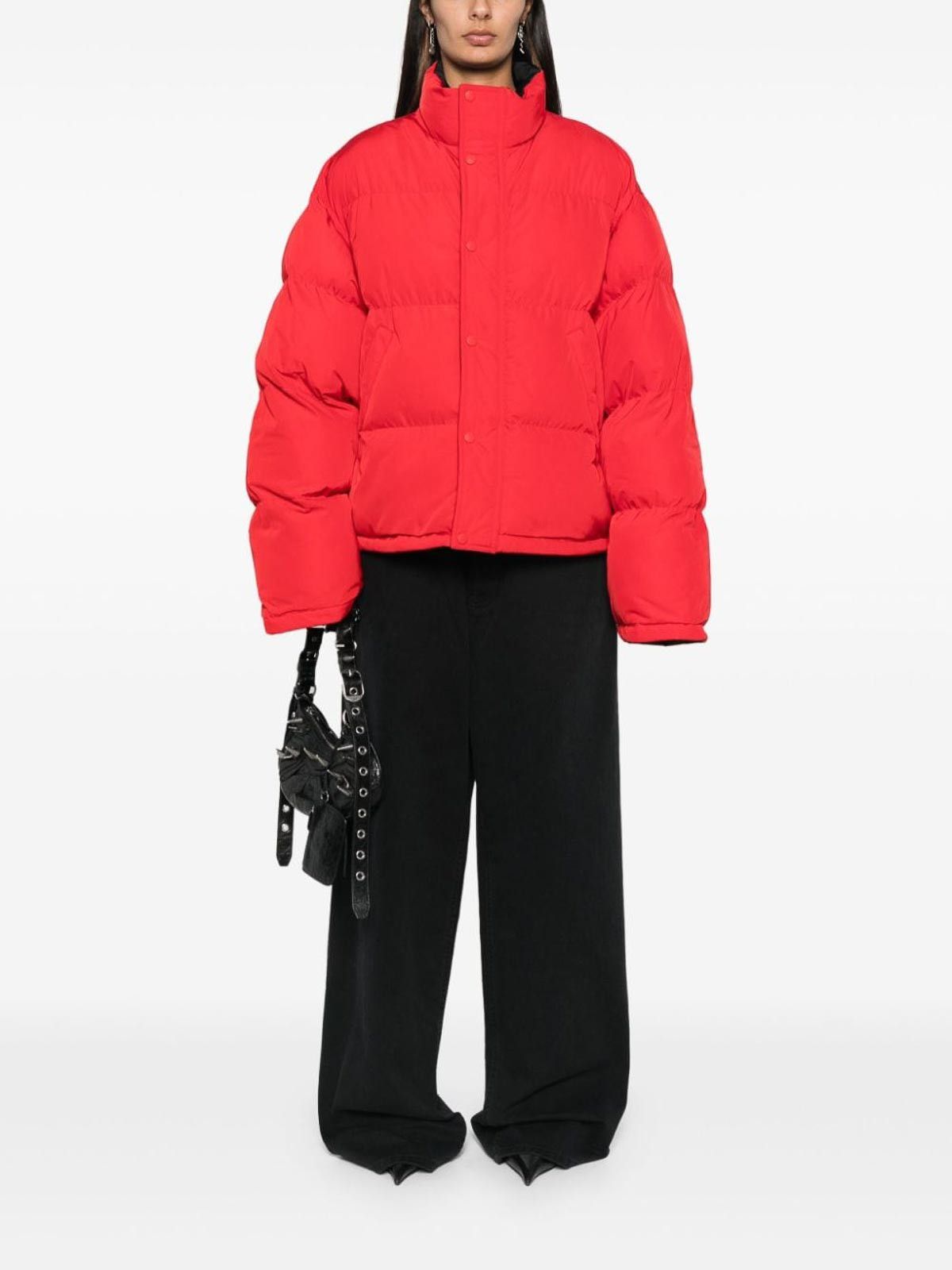 Balenciaga o1tr1nto1225 Reversible Puffer Jacket in Red Size M / US 6-8 / IT 42-44 - 4 Thumbnail