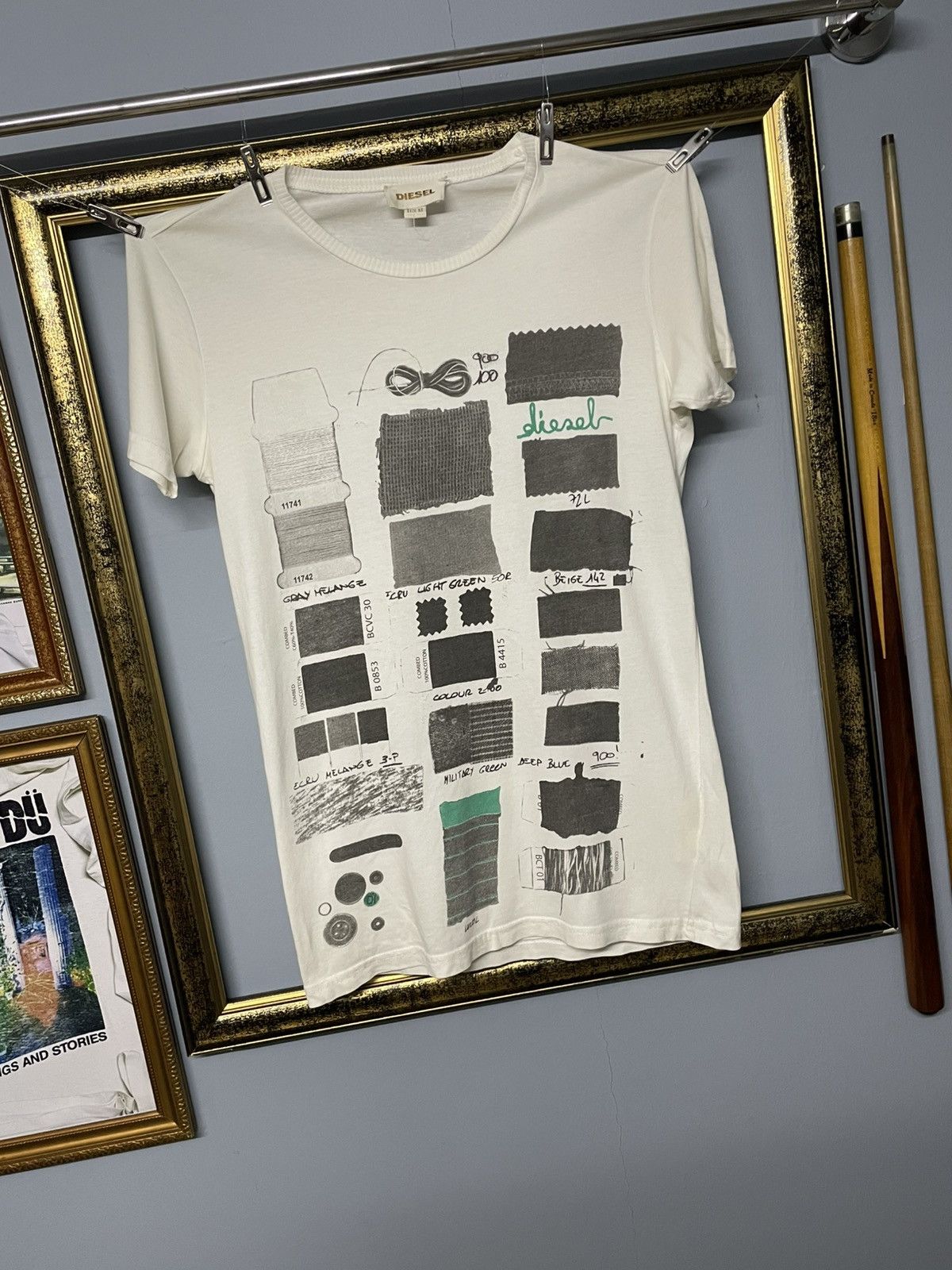 Designer × Diesel × Vintage Vintag Designer Diesel Industry Art Relay Photo Tee Tshirt Size US S / EU 44-46 / 1 - 2 Thumbnail