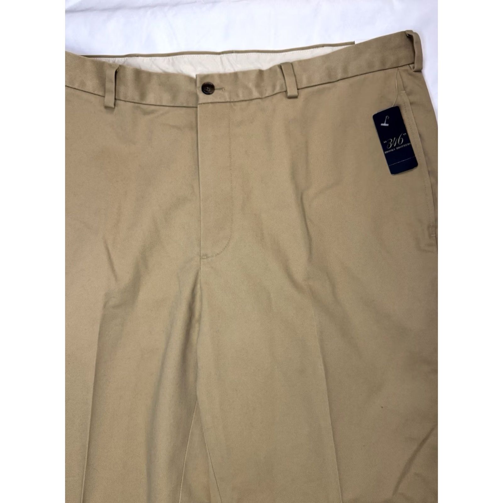 Brooks Brothers Brooks Brothers 346 Advanced Chino Clark Khaki Pants 38x32 Pleated Front Regular Fit Men Brown / Chino / Pants / 38 Inseam / 32 Size US 38 / EU 54 - 2 Thumbnail