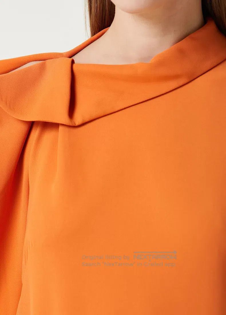 Valentino Valentino Orange silk ruffled long dress Size S / US 4 / IT 40 - 5 Thumbnail