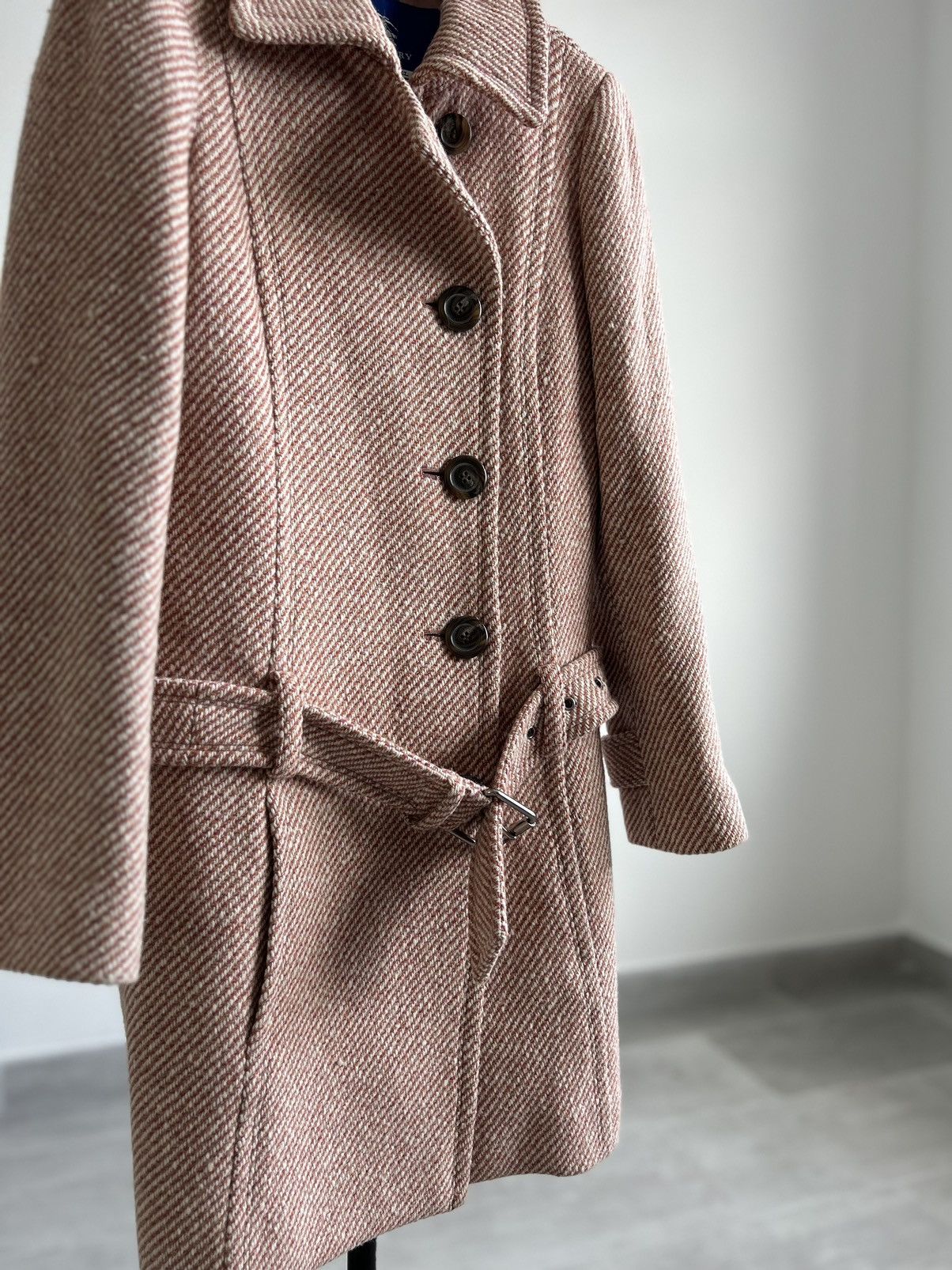 Burberry Burberry Blue Label Wool Coat Belted Size 36 Size XS / US 0-2 / IT 36-38 - 4 Thumbnail