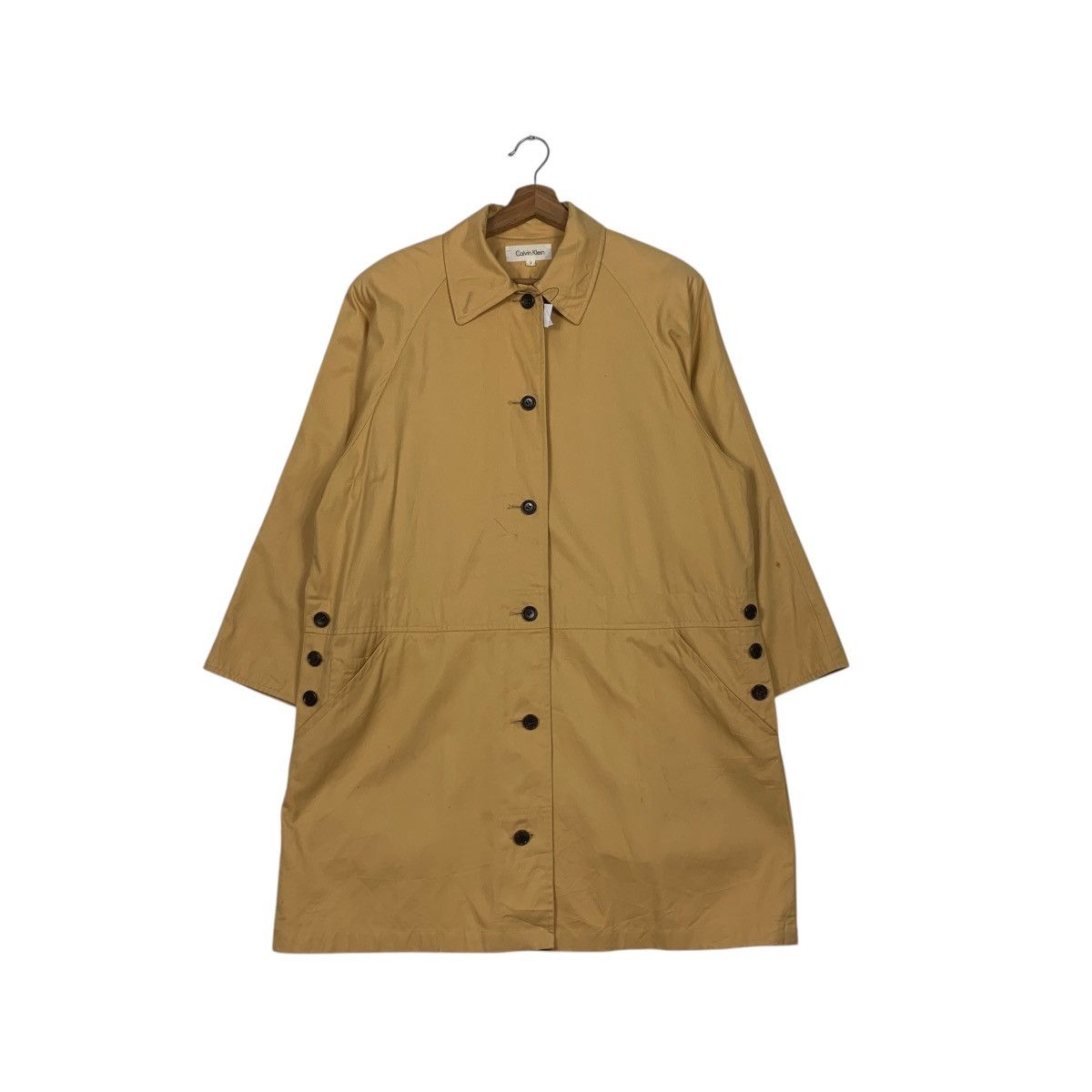 Calvin Klein CALVIN KLEIN Yellow Overcoat Jacket #2325-C104 Size US L / EU 52-54 / 3 - 1 Thumbnail