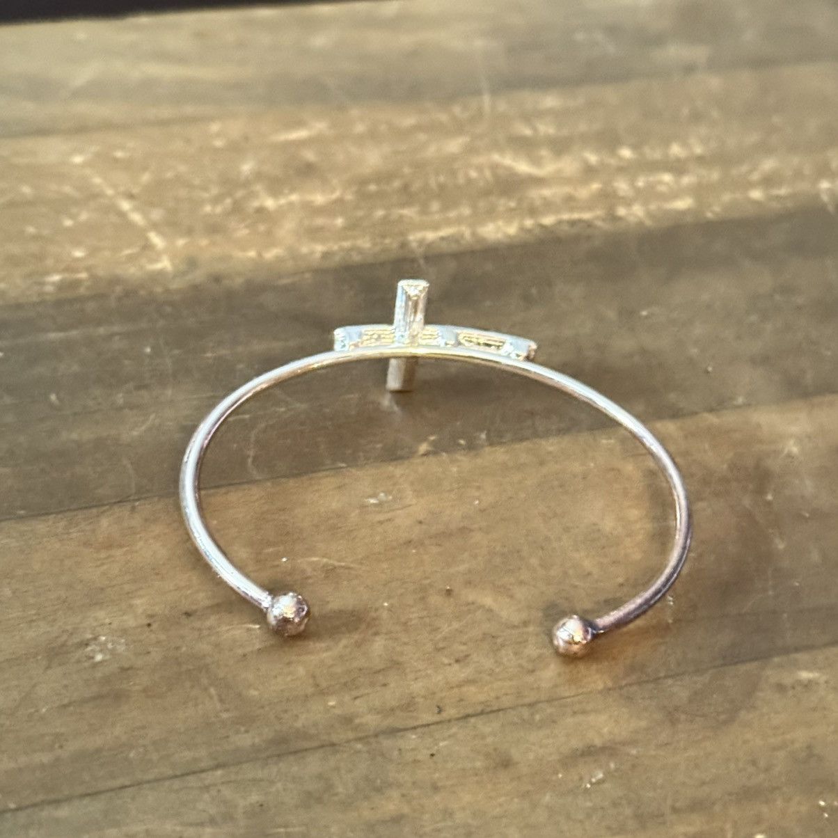 Other Silver tone purple rhinestone cross cuff bracelet Size ONE SIZE - 6 Thumbnail
