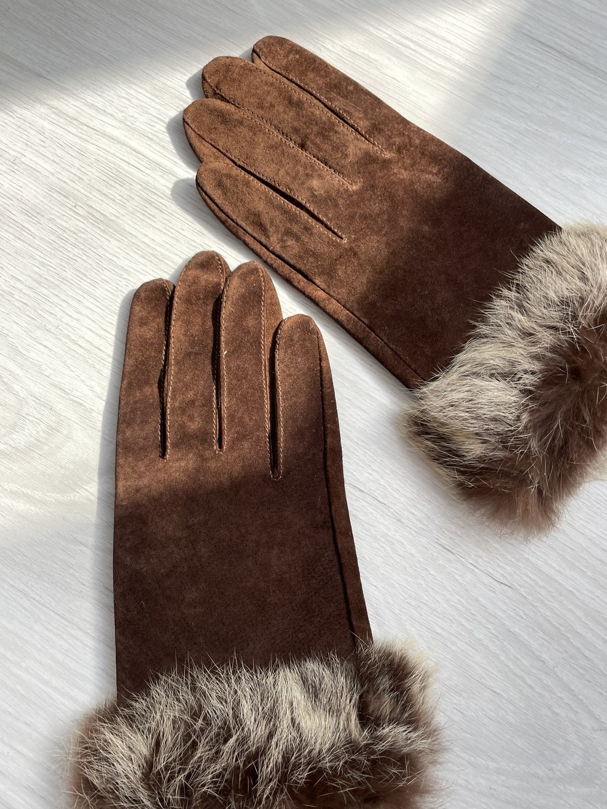 Vintage Vintage leather gloves Size ONE SIZE - 9 Thumbnail