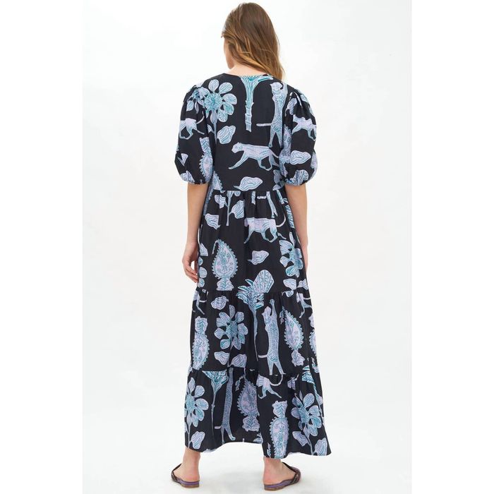 Oliphant Puff Sleeve Maxi Dress In Lamu Black | Grailed