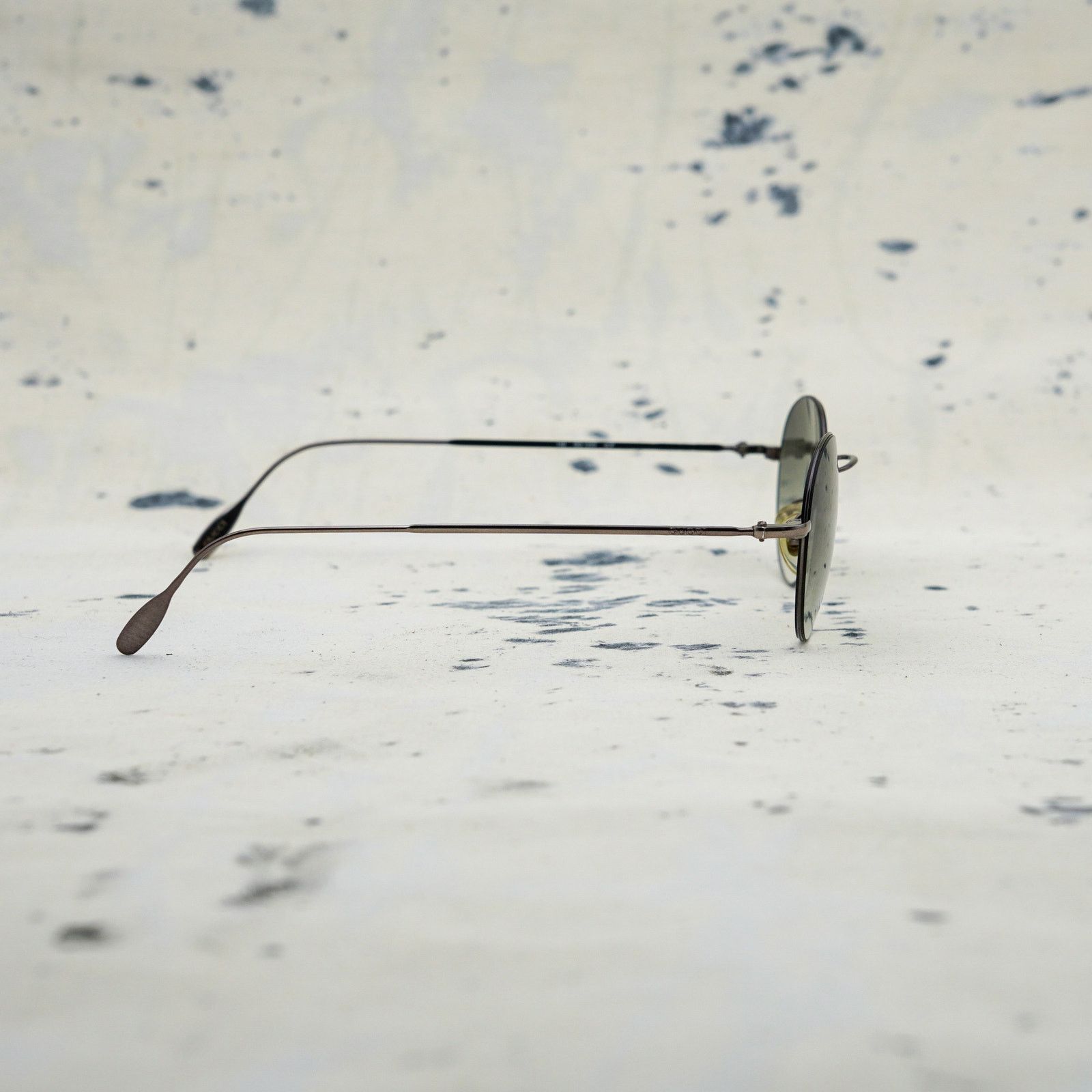 Vintage gucci gg 1299 silver slim gradient round sunglasses