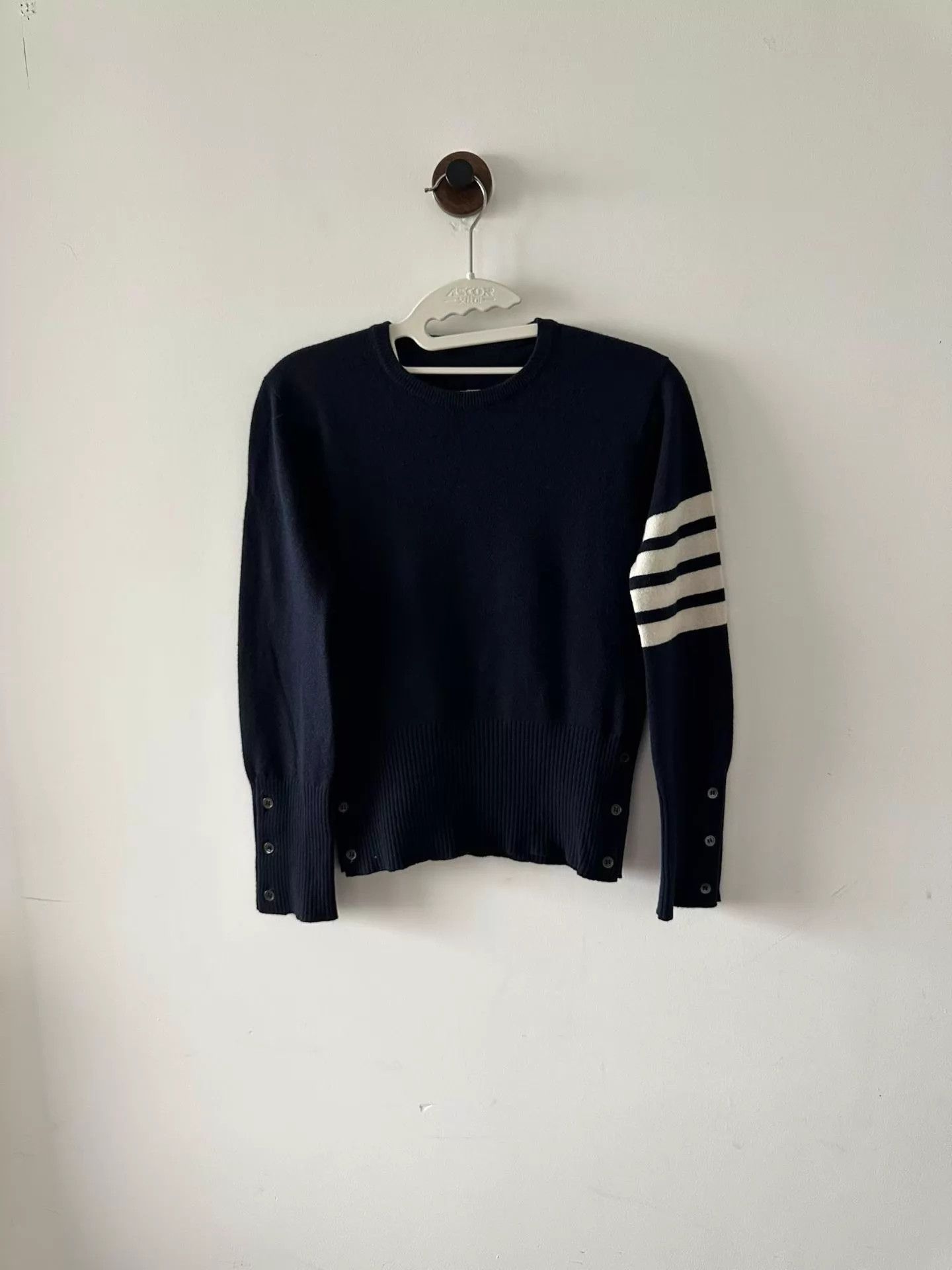 Thom Browne Thom Browne Blue Cashmere Sweater 40 98 New Tagless Size S / US 4 / IT 40 - 1 Thumbnail