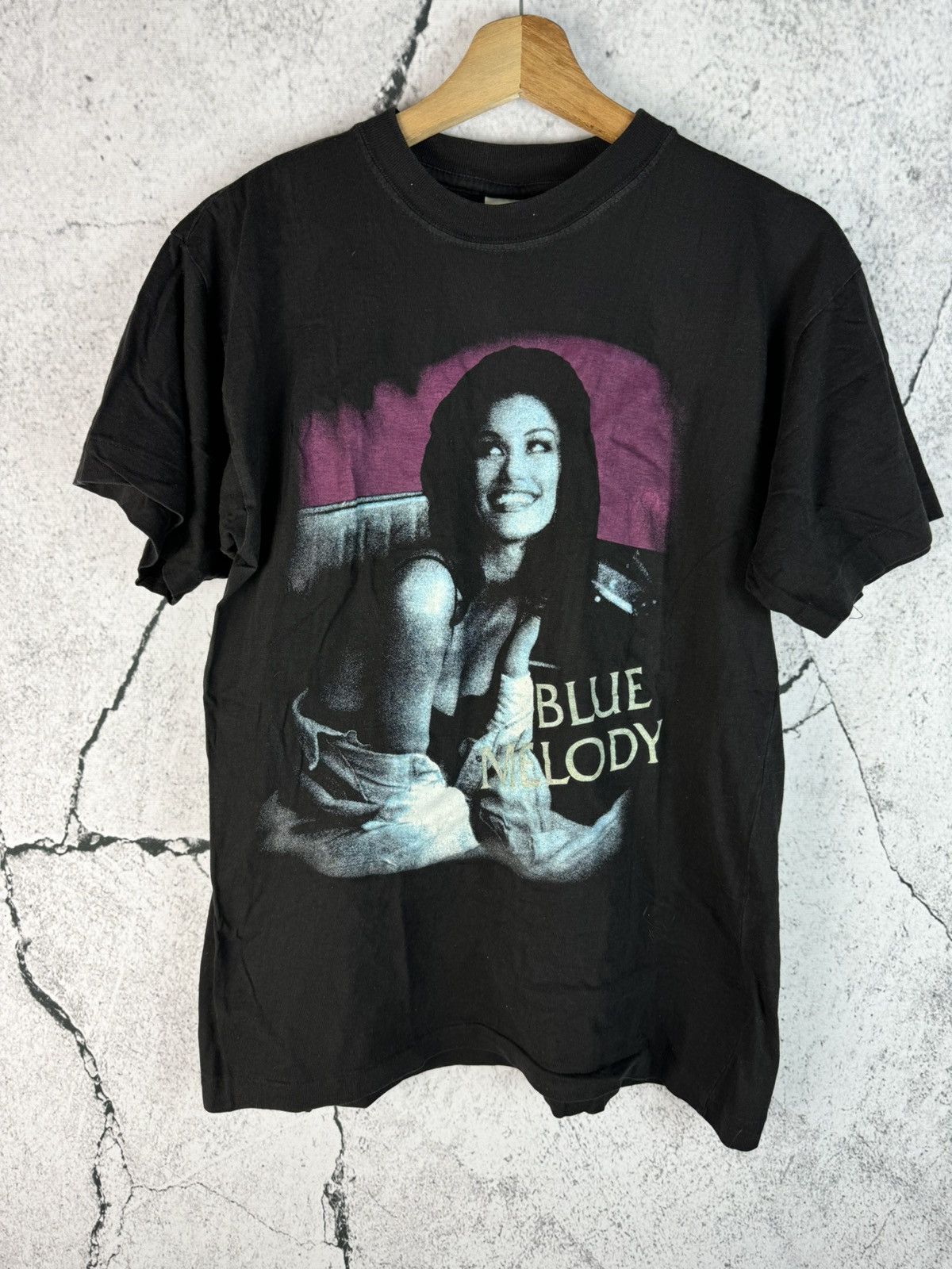 Vintage Vintage 90s Blue Melody Women Band tee t shirt Size US M / EU 48-50 / 2 - 1 Thumbnail