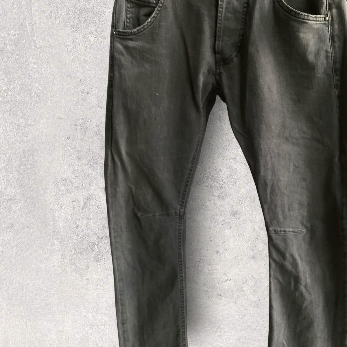 Balmain Balmain Biker Dart Knees Dark Grey Jeans Size US 32 / EU 48 - 2 Thumbnail