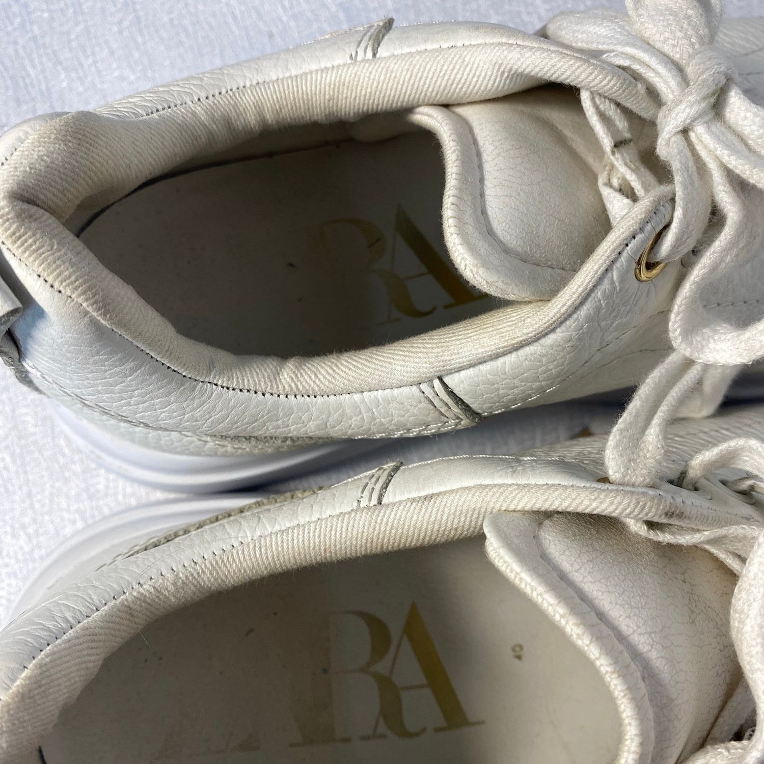 Zara Zara Platform Lace-up Leather Sneakers women 9-9.5 (euro 40) Size US 8 / EU 41 - 7 Thumbnail