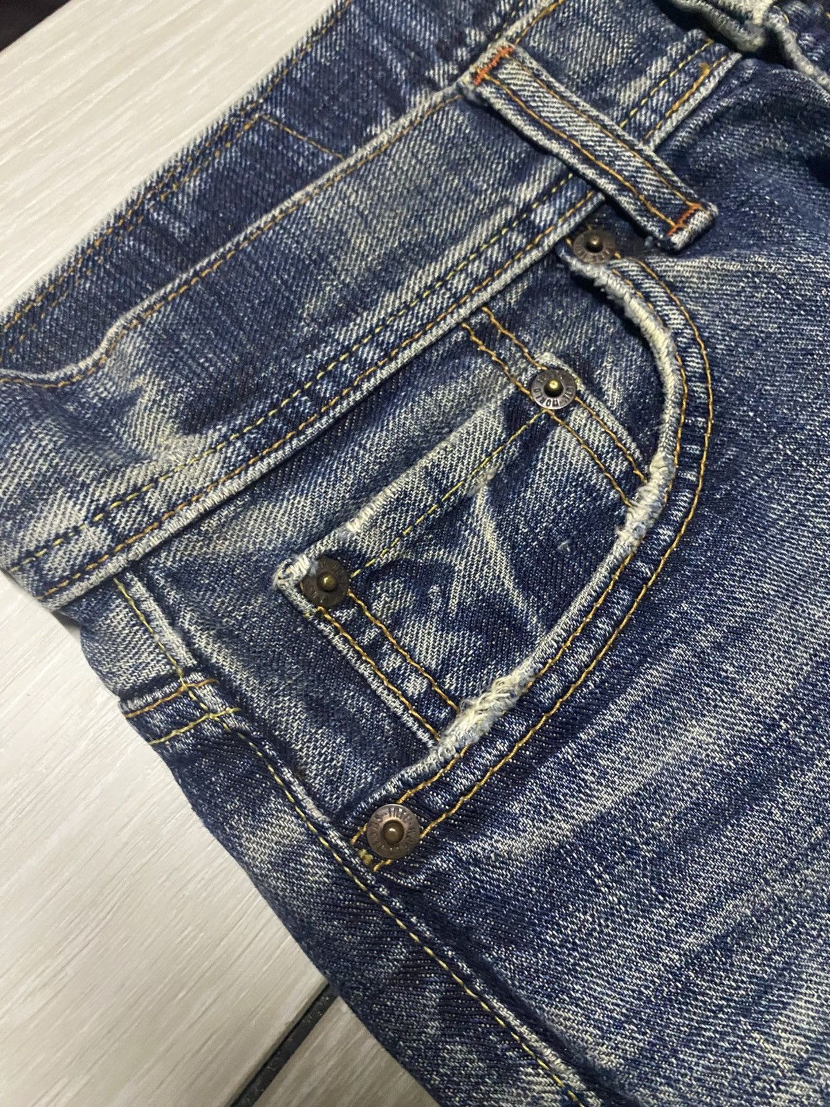If Six Was Nine Vintage Real Authentic Style GLHeart Flare Faded Blue Size US 31 - 11 Thumbnail