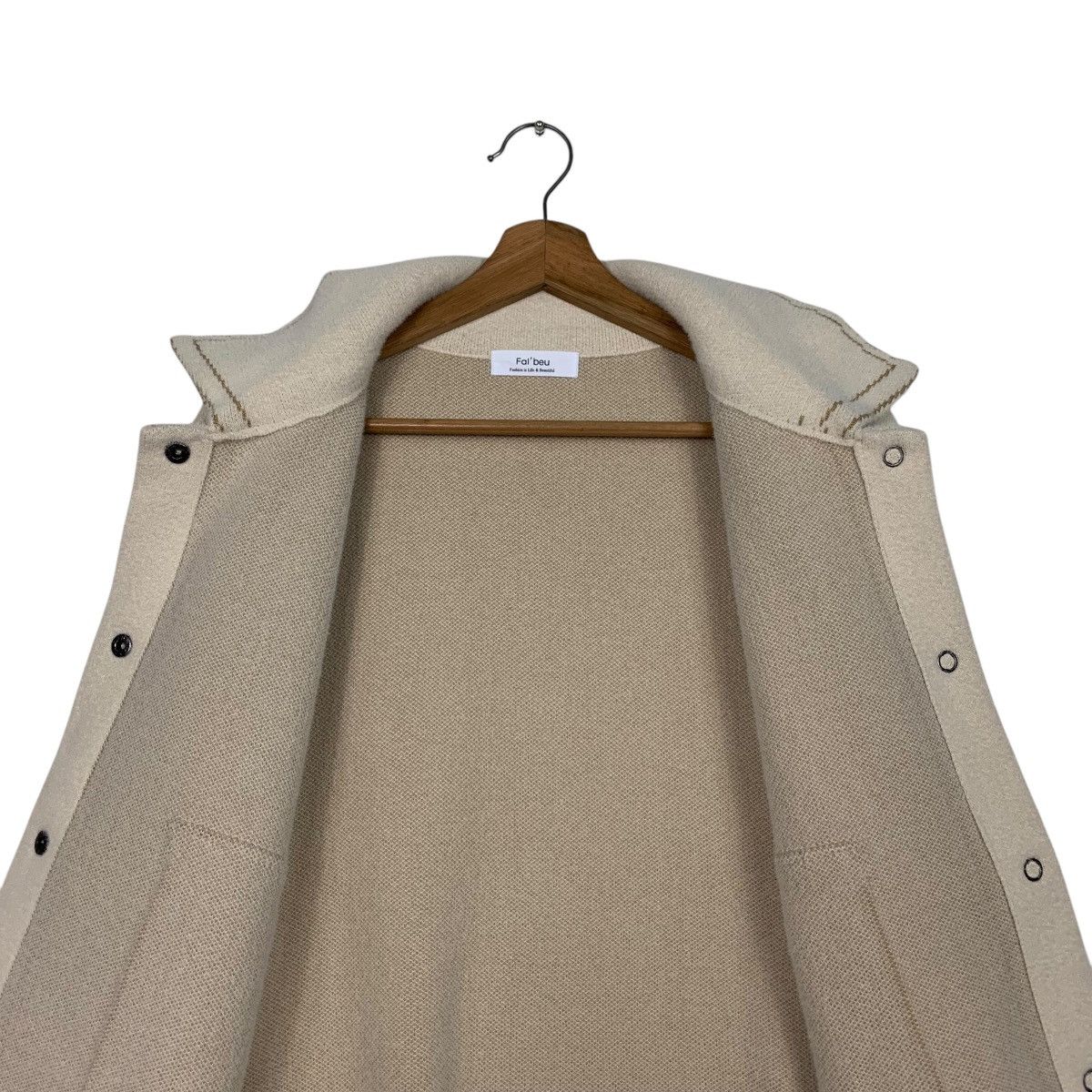 Japanese Brand FAL’BEU Jeans Sleeve Wool Boxy Jacket #2598-C117 Size M / US 6-8 / IT 42-44 - 12 Thumbnail
