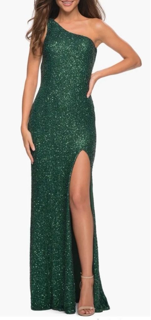 Other Women's La Femme Green Sequin Gown Size 8 Size M / US 6-8 / IT 42-44 - 1 Thumbnail
