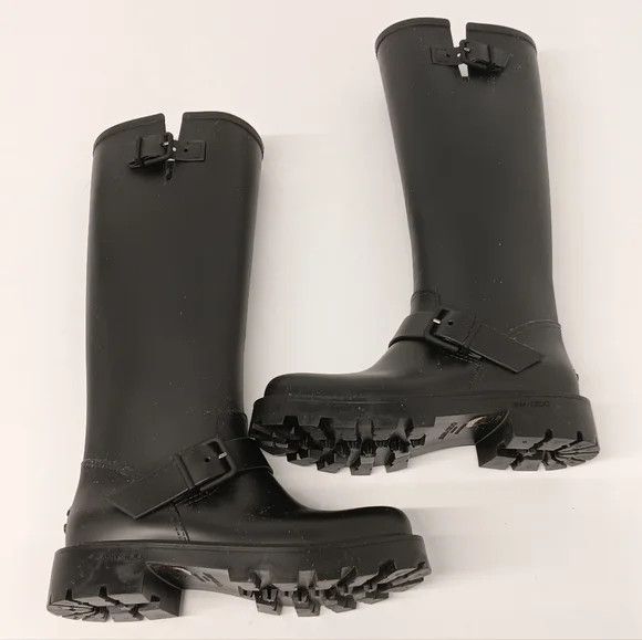 Jimmy Choo Jimmy Choo Yael Buckled Rubber Knee High Rain Boots-EU36/US6 Size US 6 / IT 36 - 5 Thumbnail