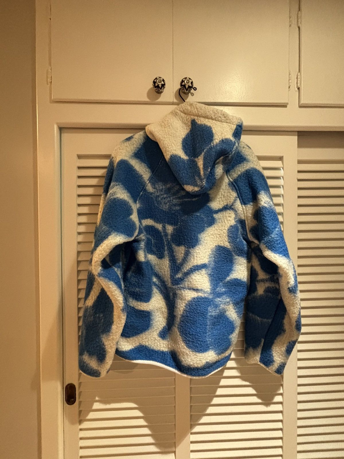 Handmade Camel wool zip up hoodie small blue white Size US S / EU 44-46 / 1 - 2 Thumbnail
