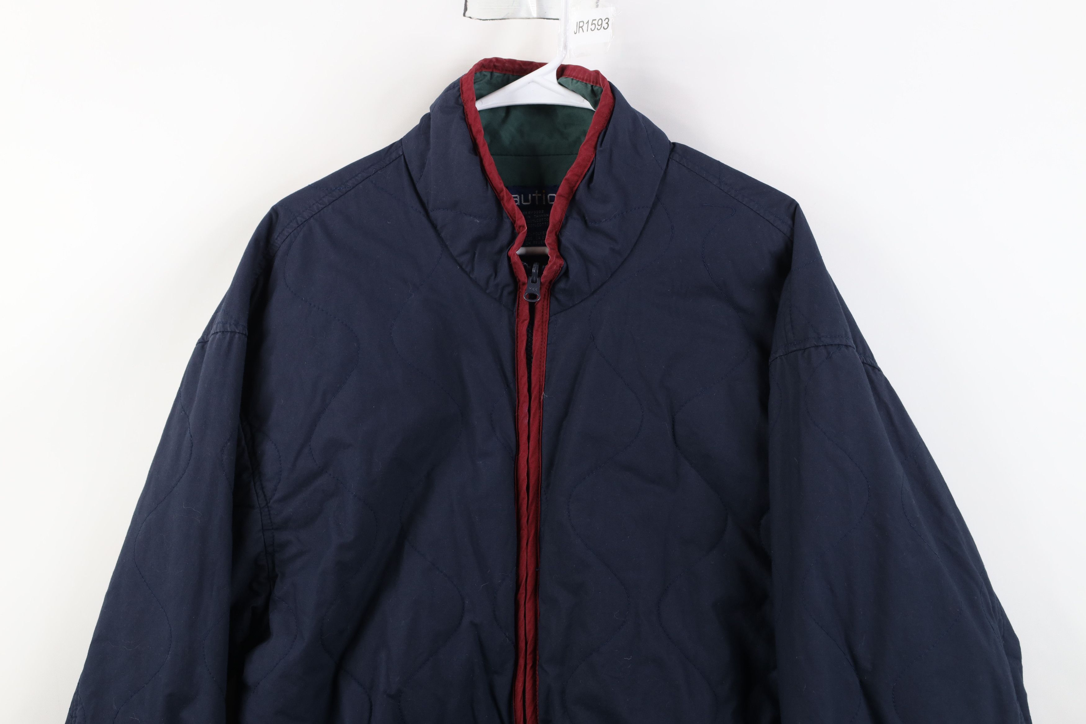 Nautica Vintage 90s Nautica Quilted Big Pocket Full Zip Jacket Size US M / EU 48-50 / 2 - 2 Thumbnail