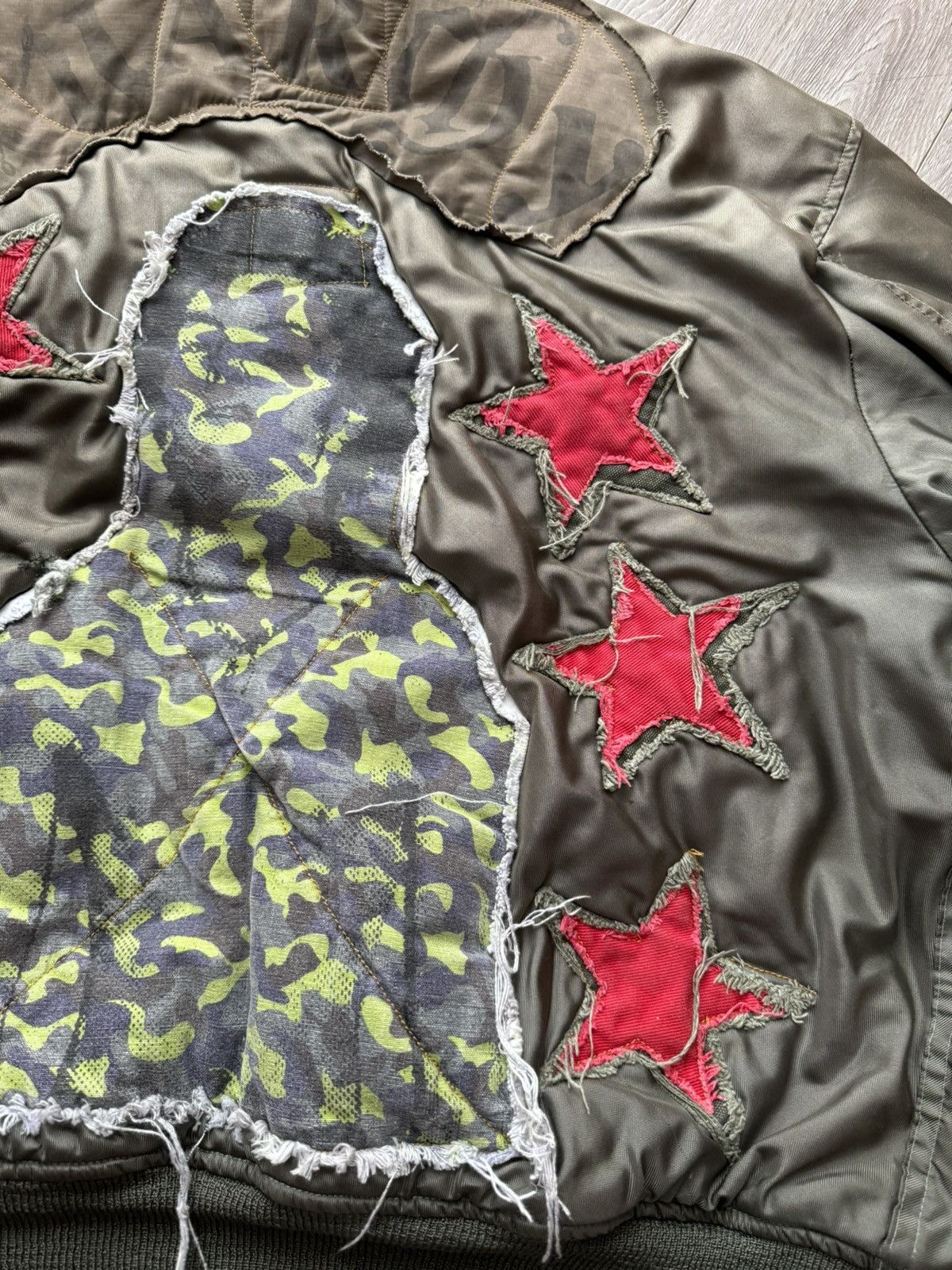 Japanese Brand Limited Edition Keanan Duffty Anarhy PatchWork Bomber Jacket Size US XL / EU 56 / 4 - 6 Thumbnail