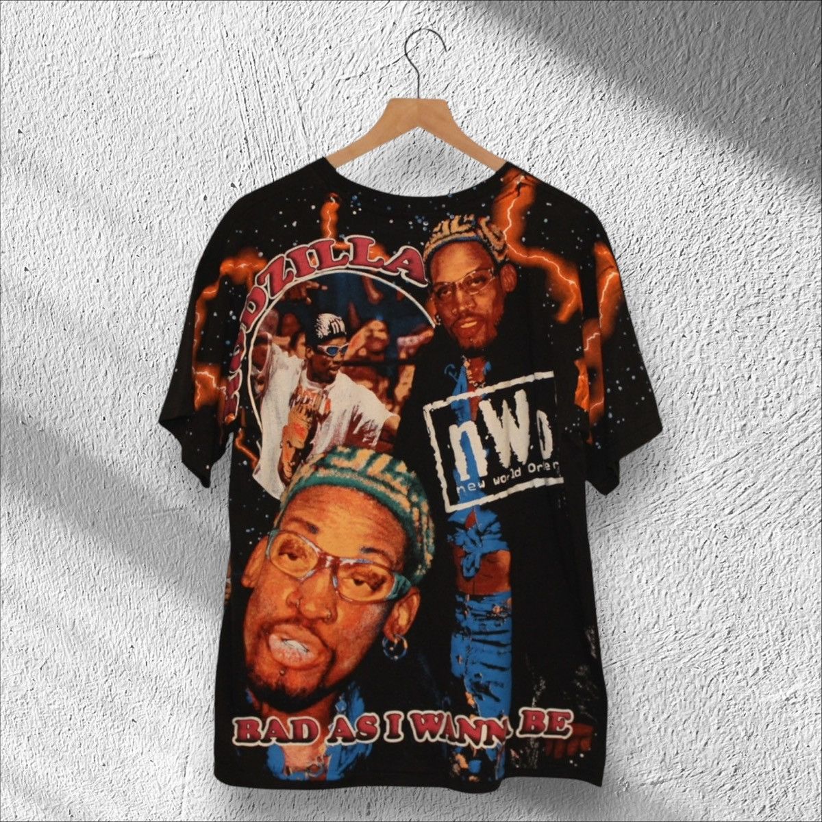 Vintage Dennis Rodman Bad As I Wanna Be All Over Print Shirt Large Size US L / EU 52-54 / 3 - 2 Thumbnail