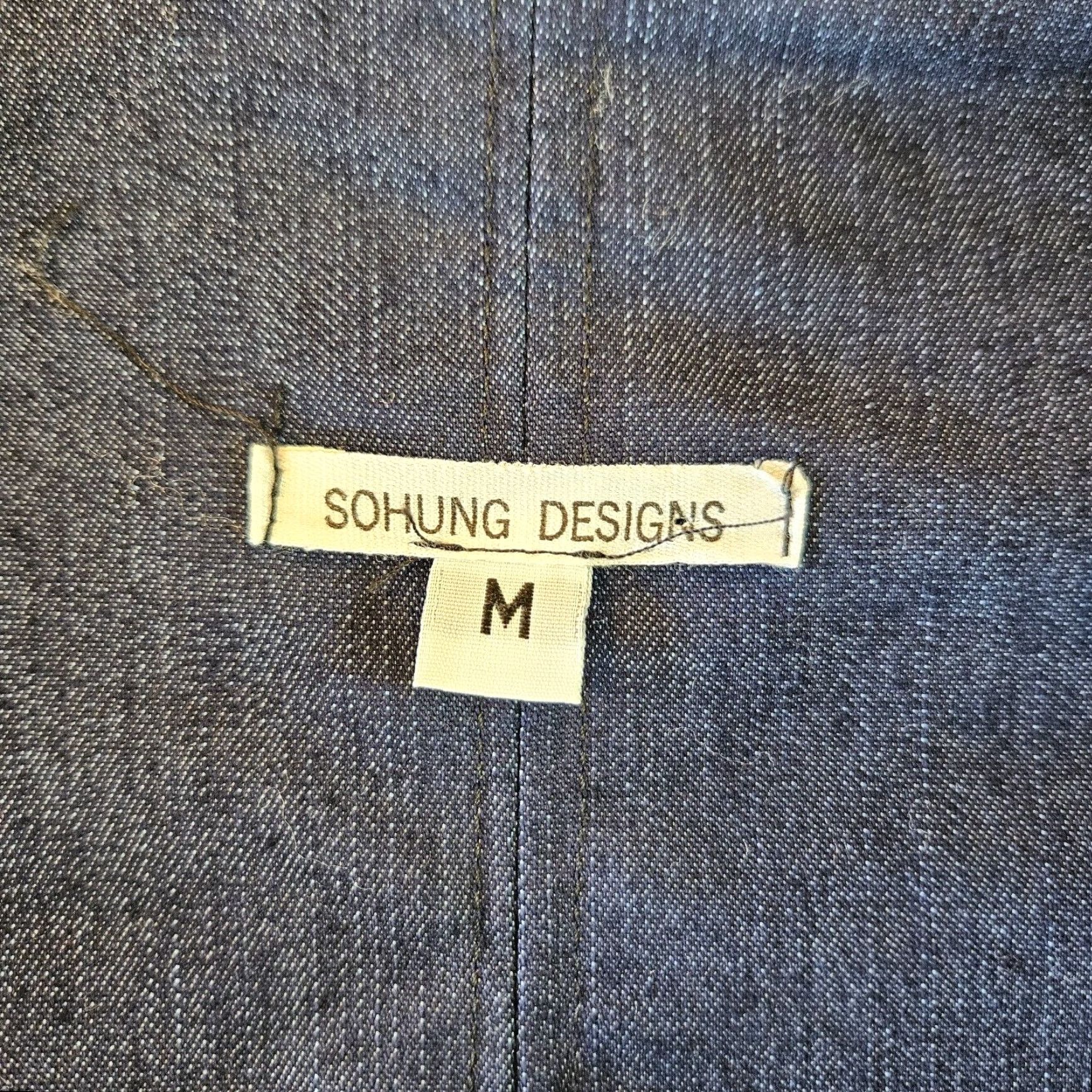 4SDESIGNS Sohung Designs Womens Jacket Sz Medium Blue Brown Stripe Button Front Size M / US 6-8 / IT 42-44 - 4 Thumbnail