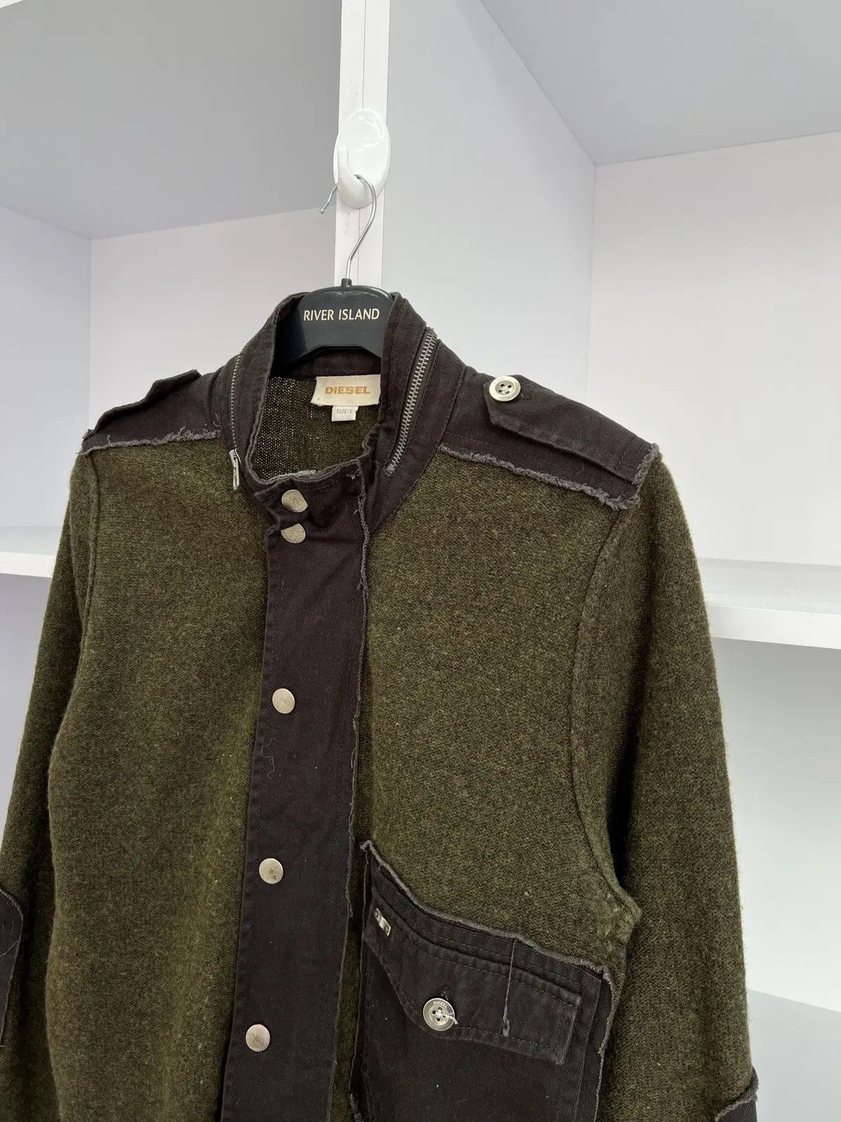 Diesel × Vintage Vintage Diesel Style Multi Pocket Zip Up Avantgarde Sweater Size US L / EU 52-54 / 3 - 5 Thumbnail