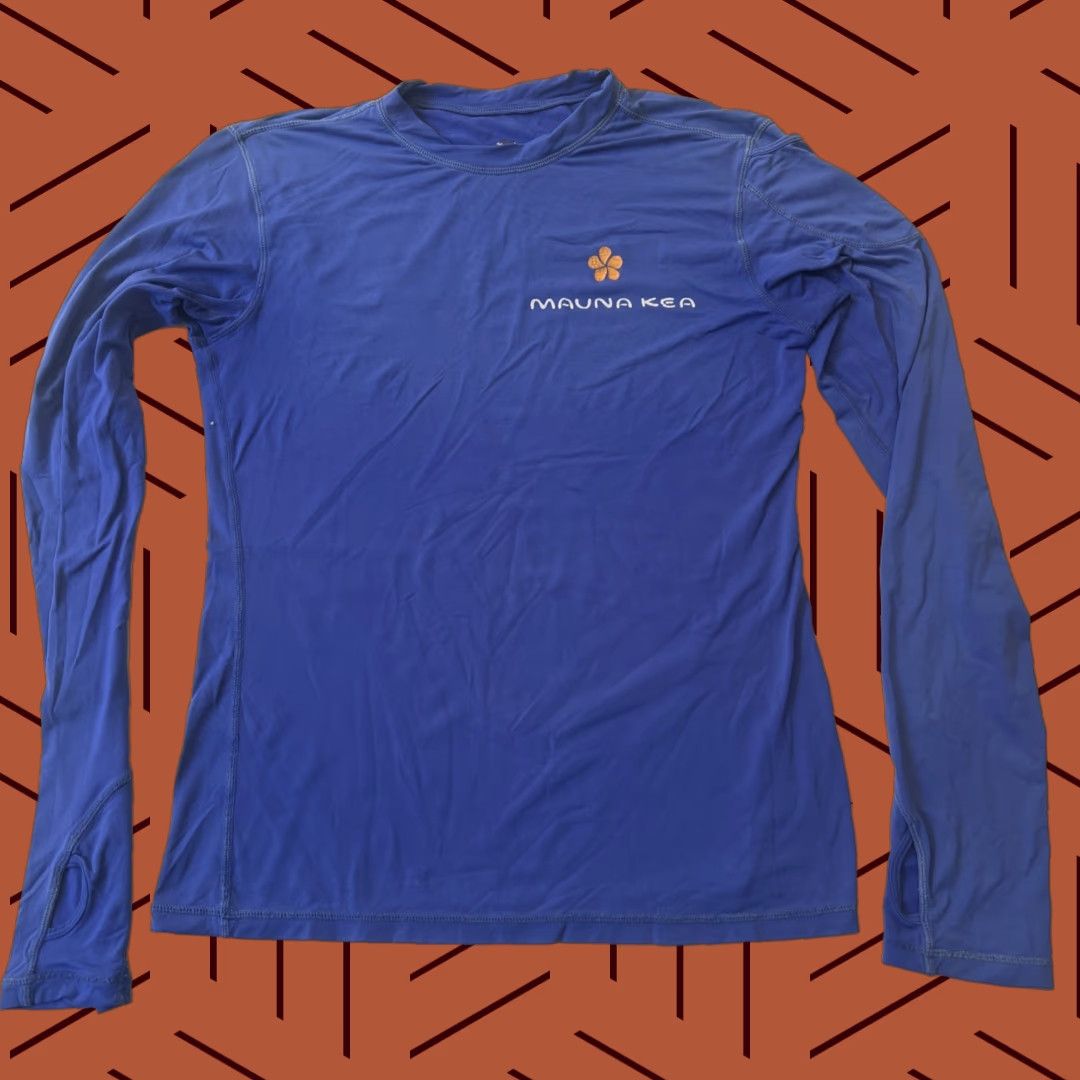 Vintage VINTAGE Mauna Kea Hotel Orange Flower Logo Rash Guard Long Sleeve Shirt Jersey M Blue Bloq-UV Surfer Retro Size US M / EU 48-50 / 2 - 1 Thumbnail