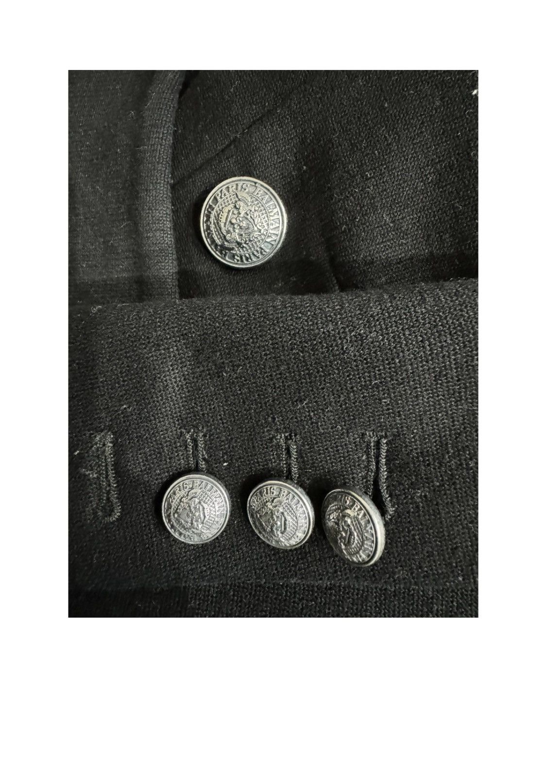 Balmain Balmain Black Double Breasted Blazer Size 48R - 3 Thumbnail