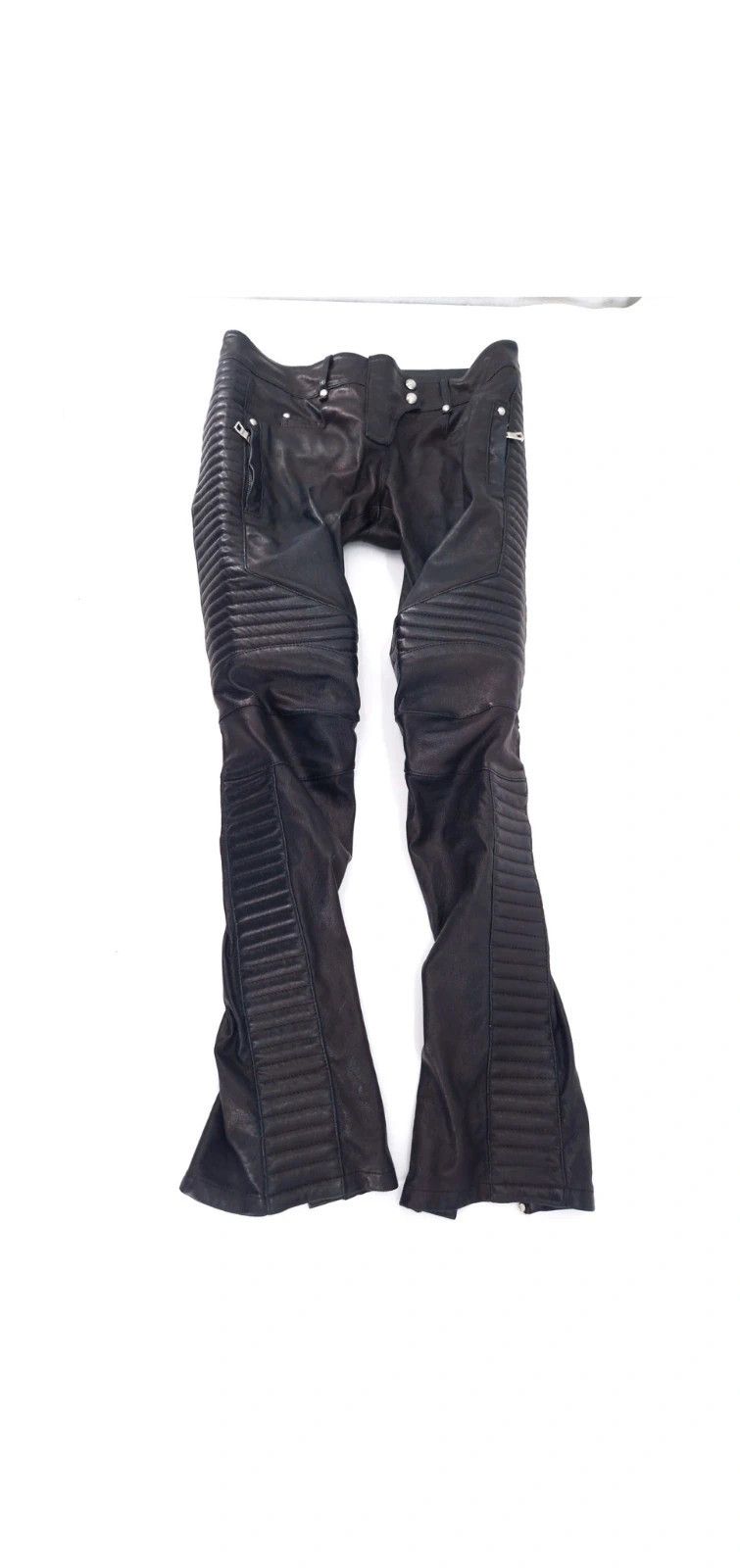 Balmain Balmain Leather Biker Pants Size 27" / US 4 / IT 40 - 1 Thumbnail
