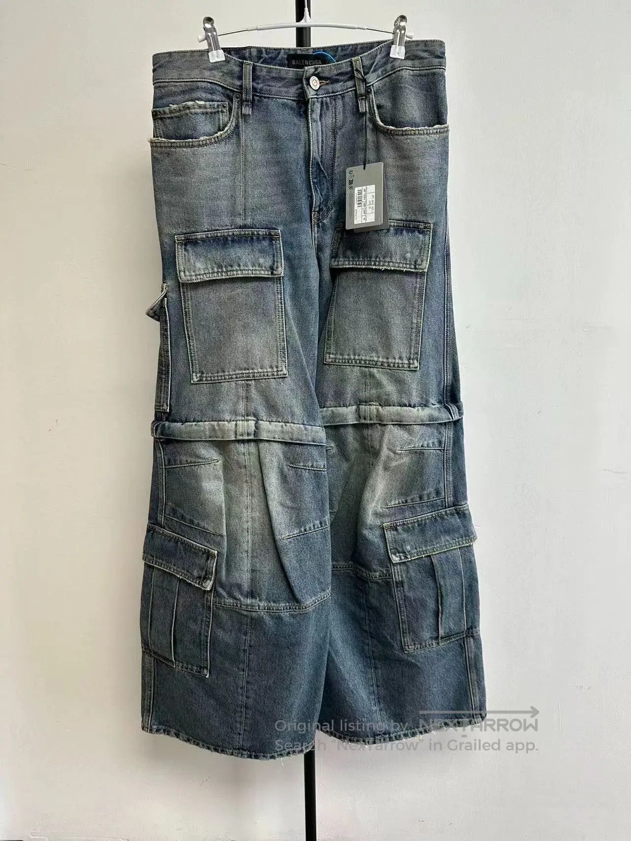 Balenciaga Balenciaga Bleached Cargo Flared Jeans. Size 22" - 1 Thumbnail