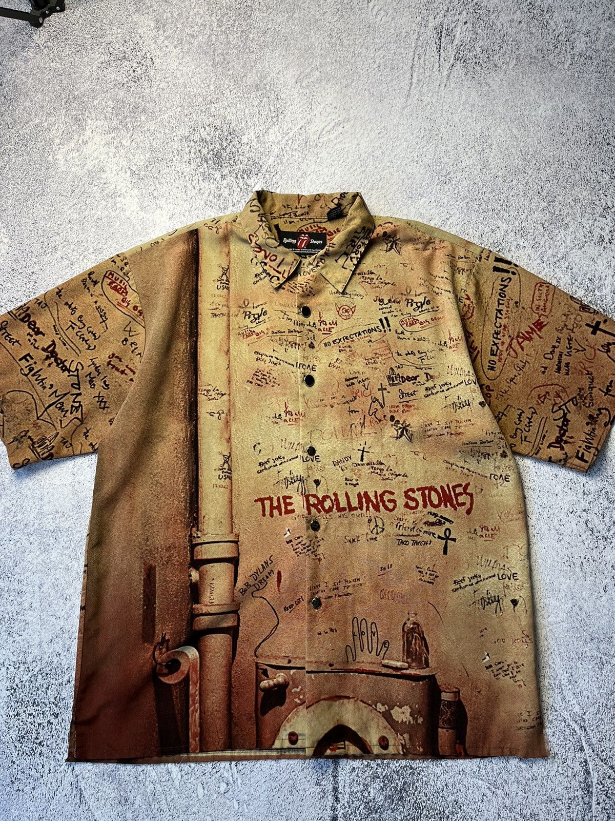 The Rolling Stones Rare 2002 The Rolling Stones "beggers banquet" button up Size US XXL / EU 58 / 5 - 3 Thumbnail