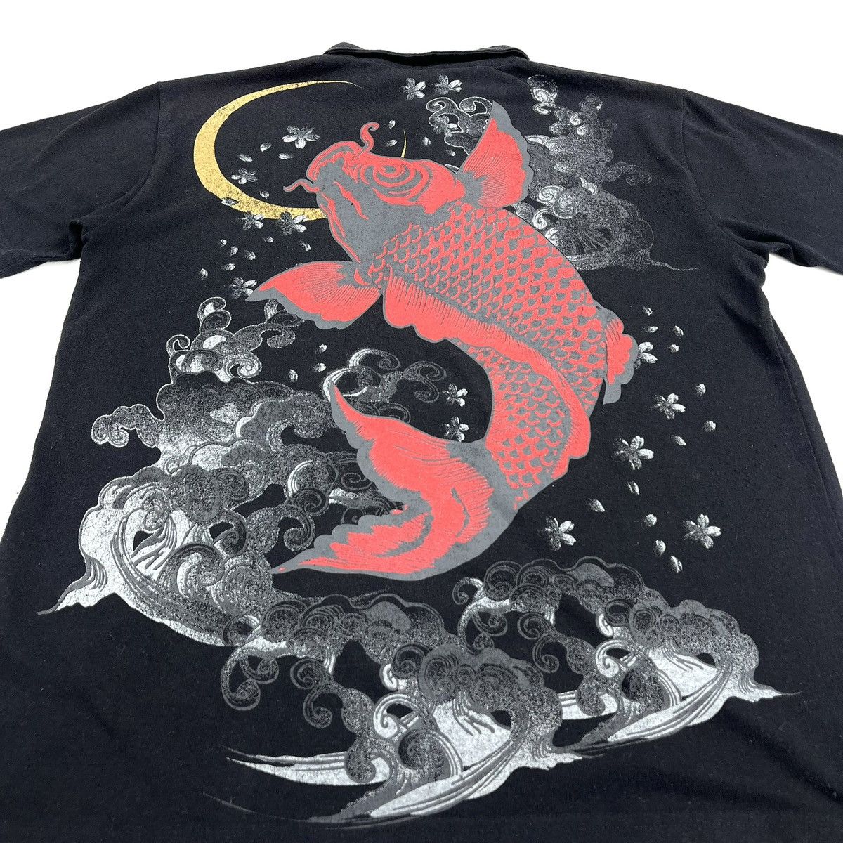 Bullet Noise Vintage Bullet Noise Koi Japanese Art Polo Shirt Ed Hardy Size US L / EU 52-54 / 3 - 2 Thumbnail