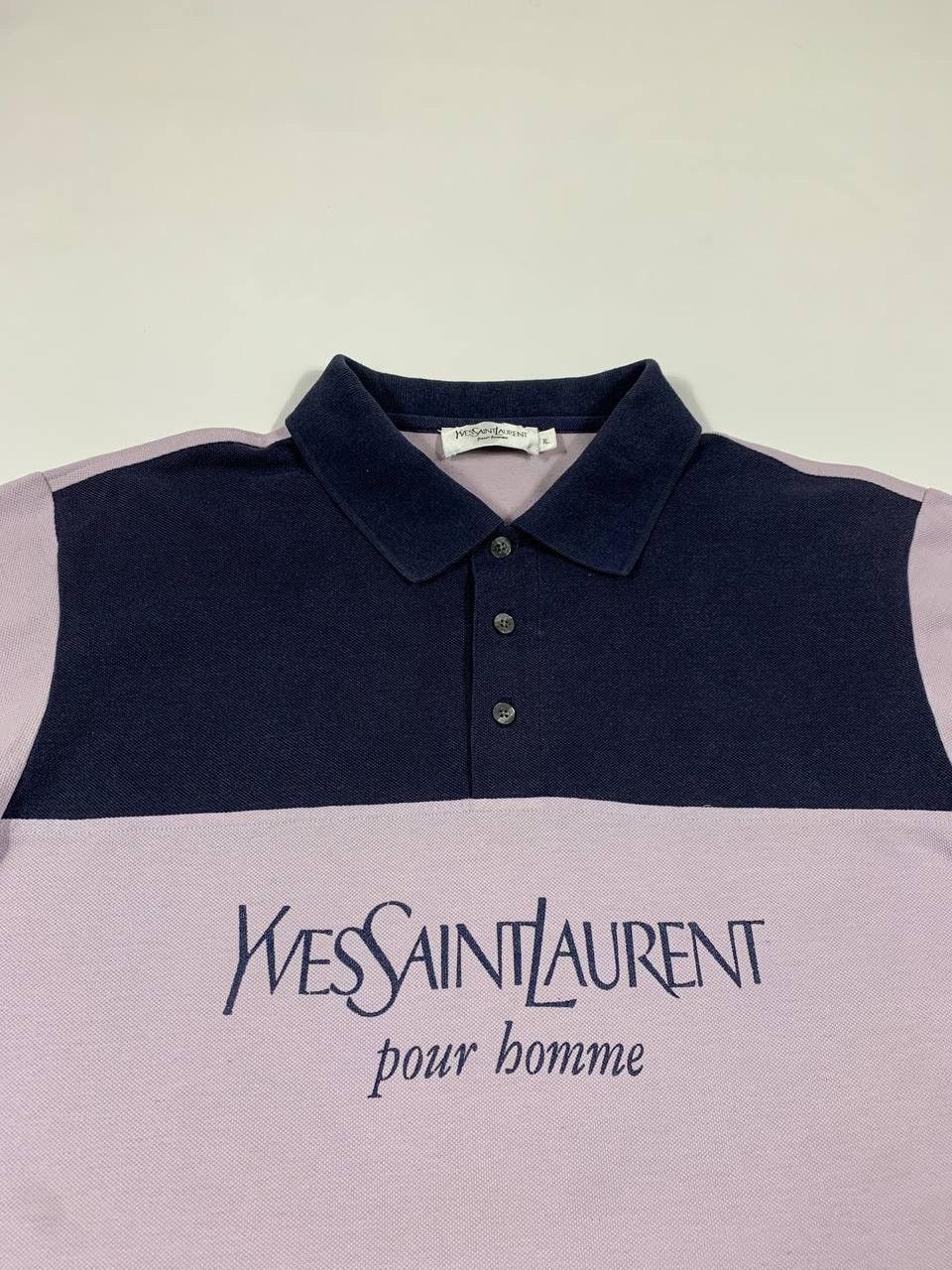 Yves Saint Laurent Yves Saint Laurent Polo Shirt Big Logo Y2K Vintage Size US XL / EU 56 / 4 - 2 Thumbnail