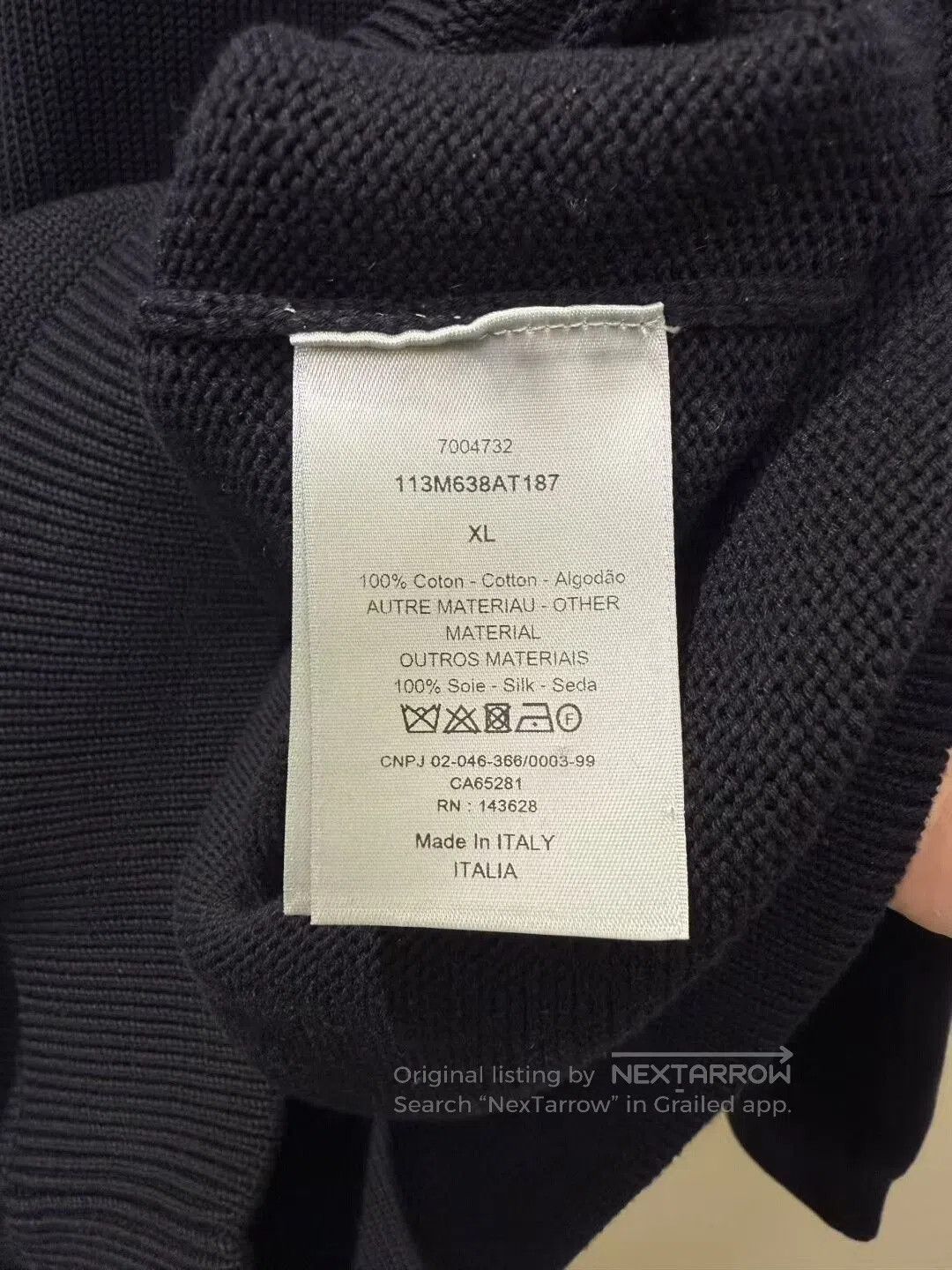 Dior DIOR Black Logo Sweater with Tag. Size US XL / EU 56 / 4 - 3 Thumbnail