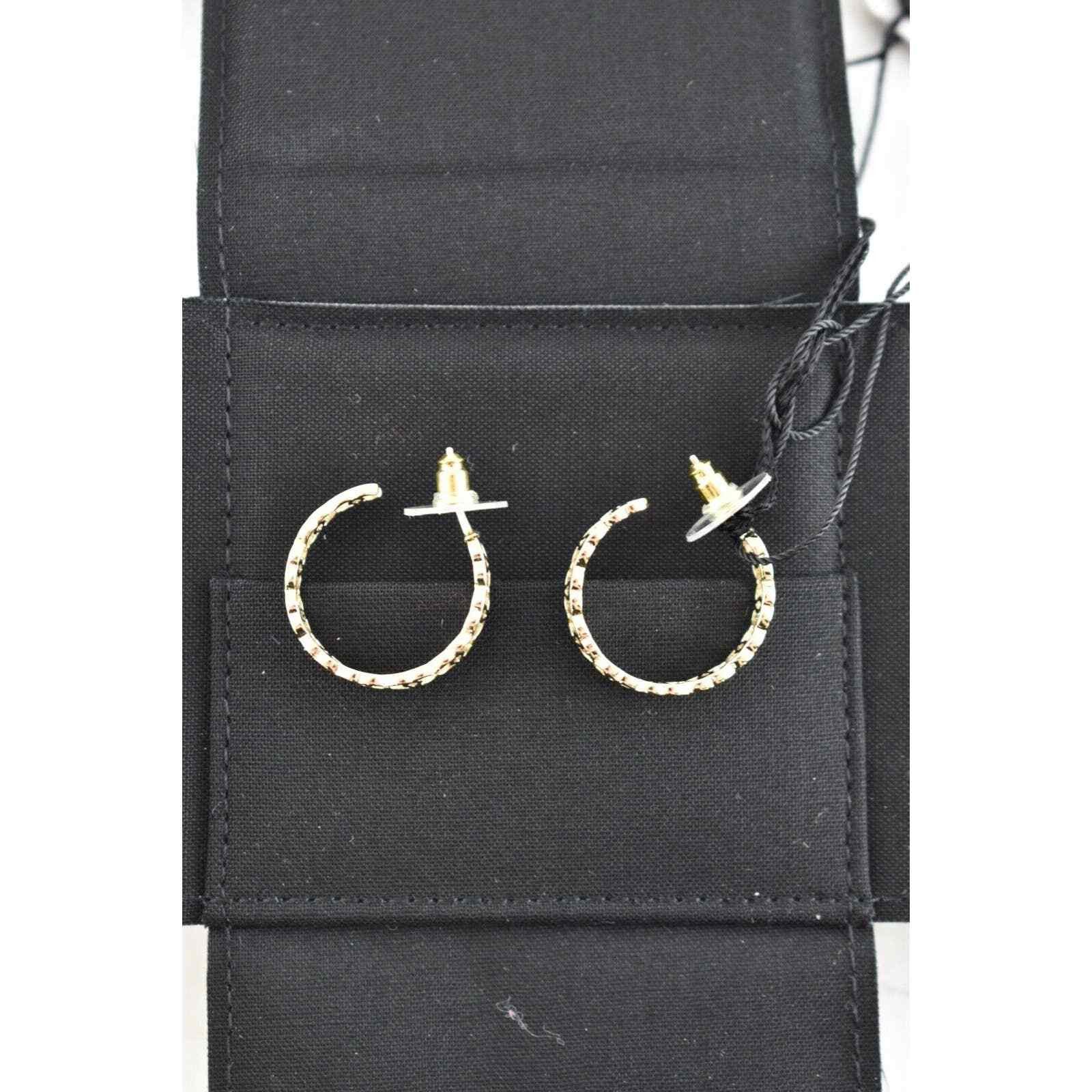 Chanel Chanel Gold Metal Interlocking Drop Statement Hoop Earrings Size ONE SIZE - 12 Thumbnail