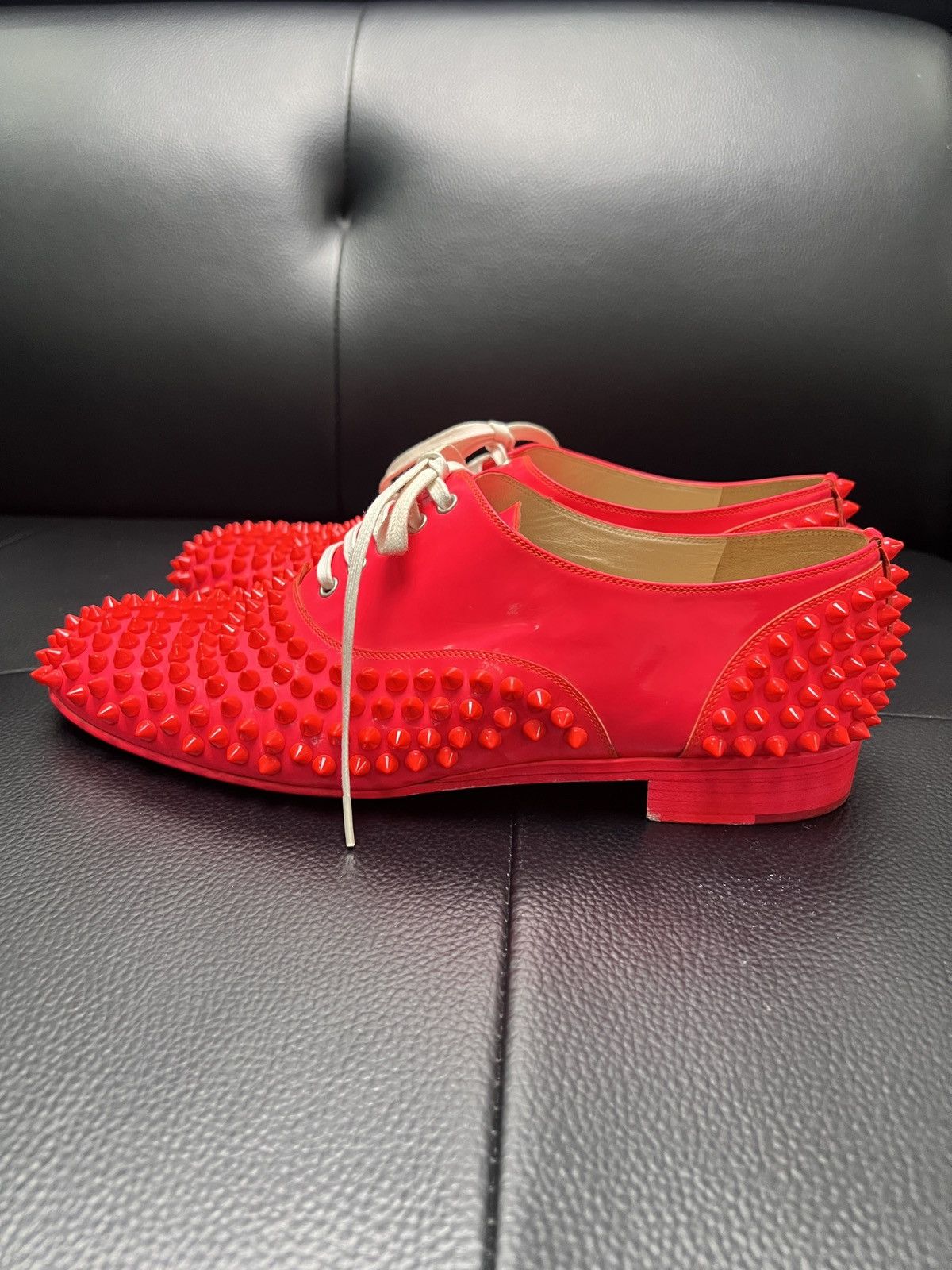 Christian Louboutin Christian Louboutin CL Red Studded Red Sole Low Top Boots Size US 7 / EU 40 - 2 Thumbnail