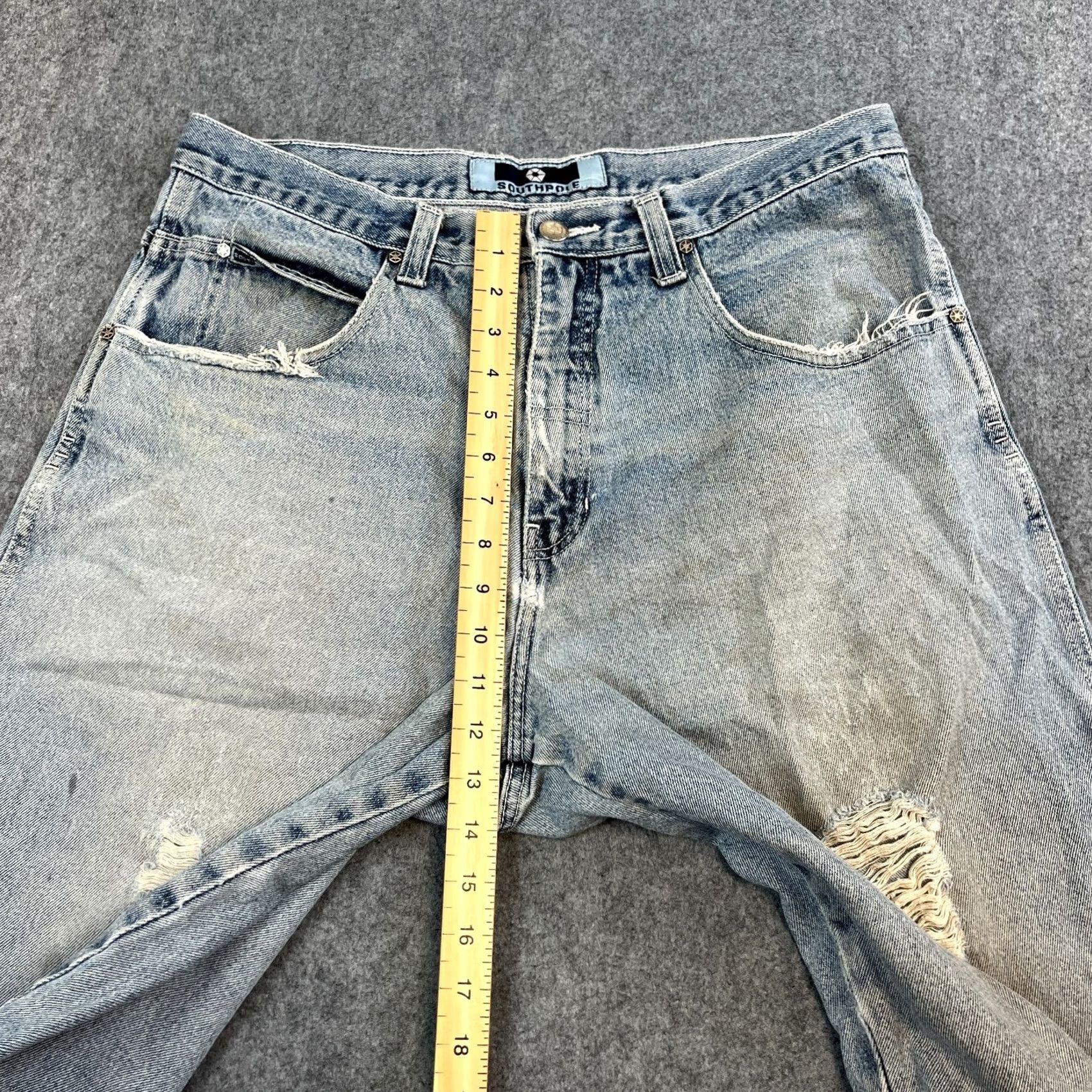 Southpole Southpole Mens Denim Shorts Carpenter Y2K Baggy 34 Blue VTG Streetwear HipHop Cargo 5-Pocket Design Relaxed Mens Regular Blue Size US 34 / EU 50 - 5 Thumbnail