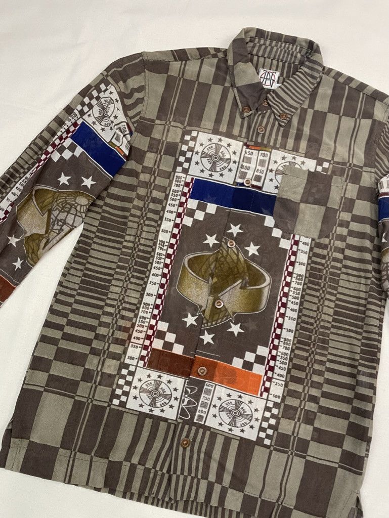 Jean Paul Gaultier SS1995 Jean Paul Gaultier Cyber TV Test Mesh Shirt Vintage Size US S / EU 44-46 / 1 - 2 Thumbnail