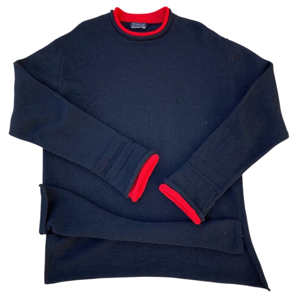 Yohji Yamamoto 90s Y's For Men Yohji Yamamoto Layered Cuff Knit Sweater Size US L / EU 52-54 / 3 - 6 Thumbnail