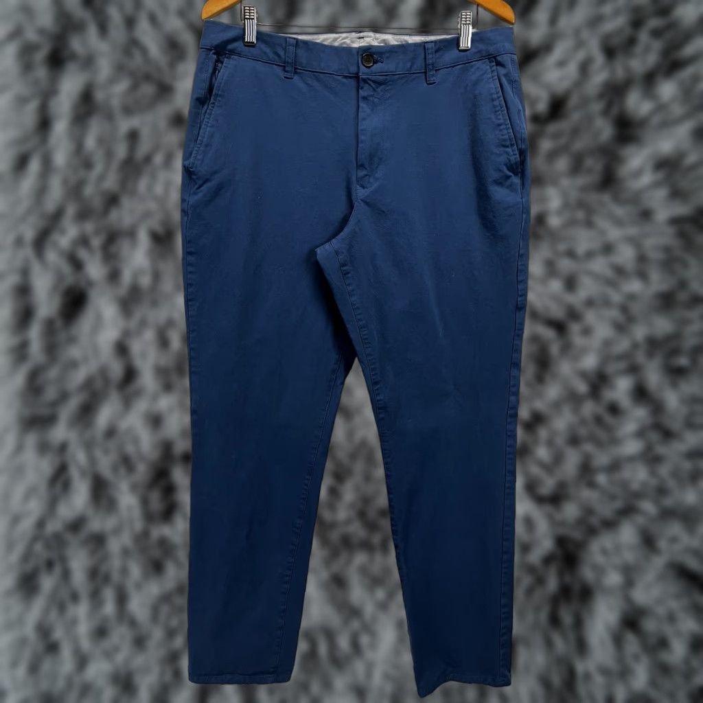 Bonobos Bonobos Men's Chino Pants 35x34 Blue Flat Front Regular GUC Size US 35 - 1 Thumbnail