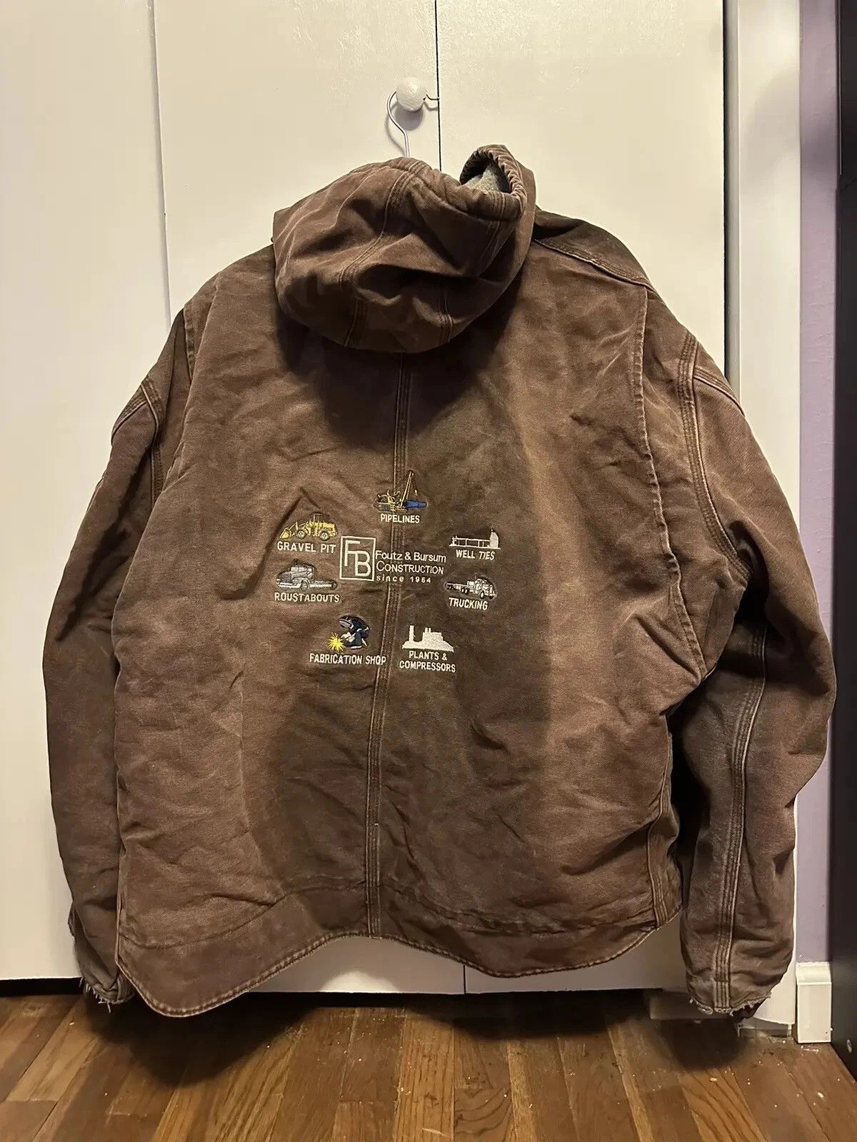 Carhartt VINTAGE Embroidered Carhartt Men's Sherpa Jacket J141DKB Size US XXL / EU 58 / 5 - 1 Thumbnail
