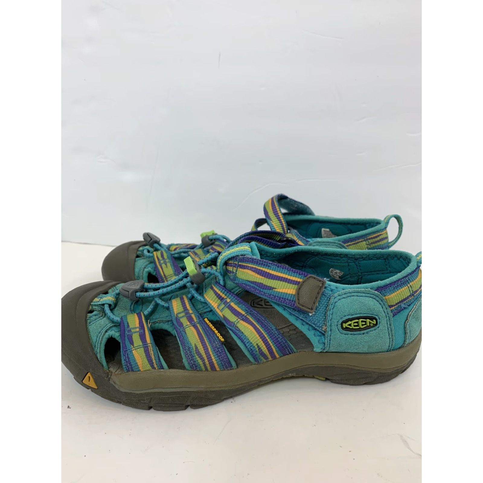 KEEN KEEN Newport H2 Womens Size 5 Green Teal Hook and Loop Cinched Sandal Size US 5 / IT 35 - 4 Thumbnail
