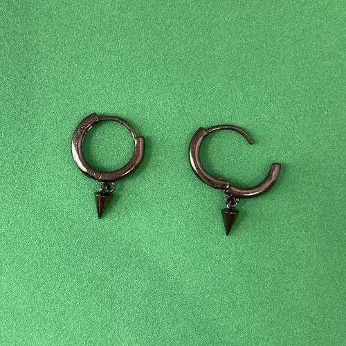 VIBE Tiny Geometric Triangle Cone Dangle Drop Earrings for Men Size ONE SIZE - 2 Thumbnail