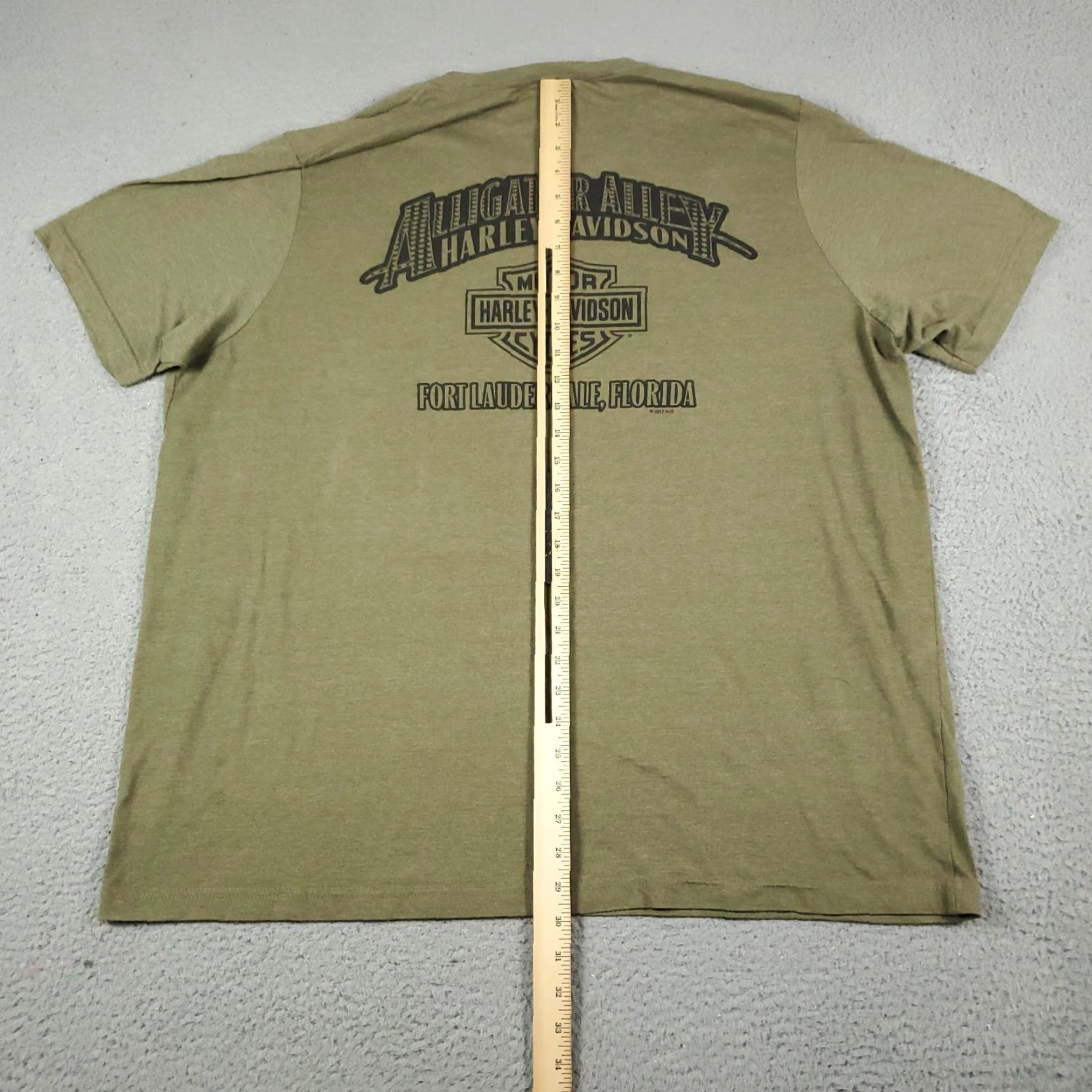 Harley Davidson Harley Davidson Shirt 3XL Beige Alligator Alley Fort Lauderdale Florida Logo Mens Short Sleeve Crew Neck Size US XXL / EU 58 / 5 - 6 Thumbnail