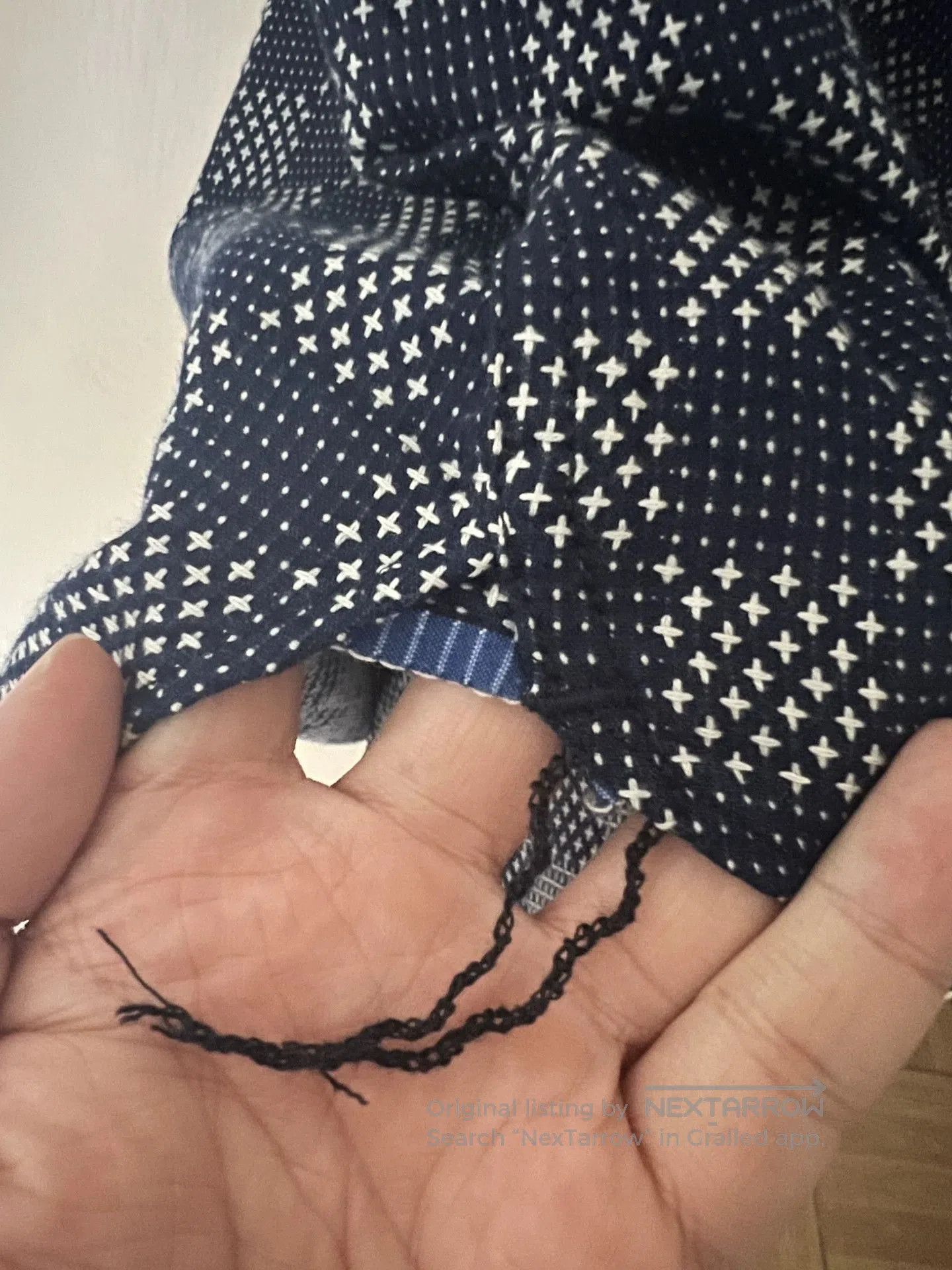 Samurai Jeans Samurai Jeans Indigo Sashiko Short Sleeve Shirt. Size US M / EU 48-50 / 2 - 7 Thumbnail