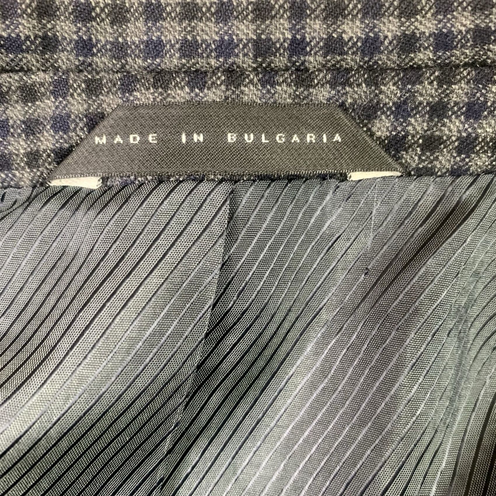 Hugo Boss HUGO BOSS Blazer Mens 44R Navy Wool Sport Coat 2 Button gray check Size 44R - 5 Thumbnail
