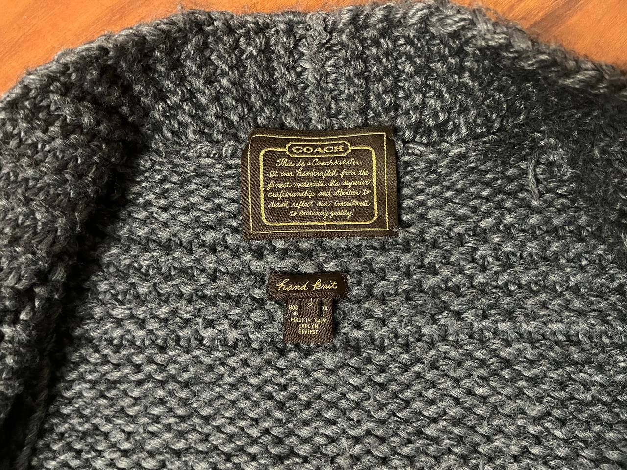 Coach Cardigan Coach Hand Knit Wool Size S / US 4 / IT 40 - 7 Thumbnail