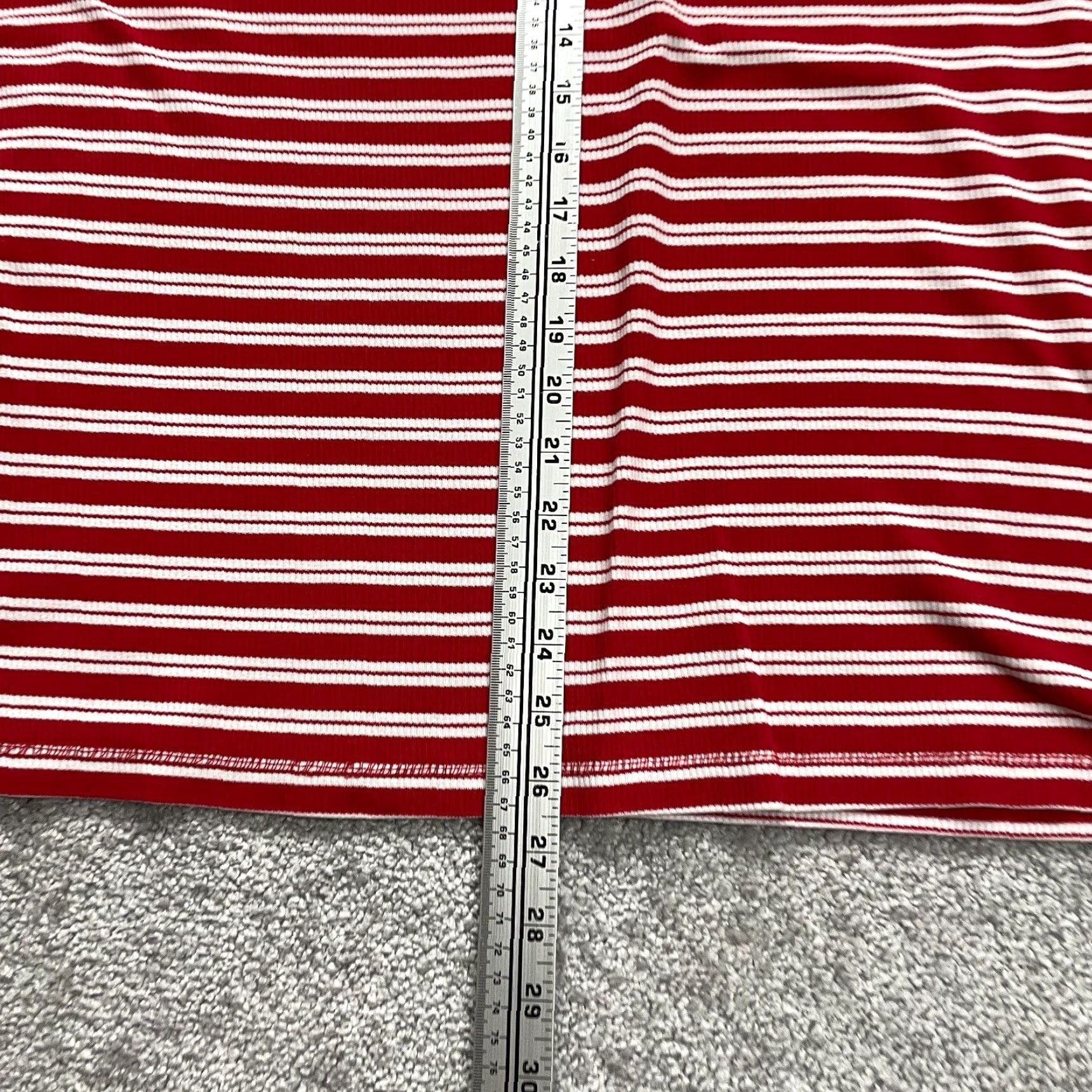 Vintage VINTAGE Karen Scott Cotton Henley Shirt Women 3XL Short Sleeve Striped Casual Summer Fall Size XXL / US 16-18 / IT 52-54 - 6 Thumbnail