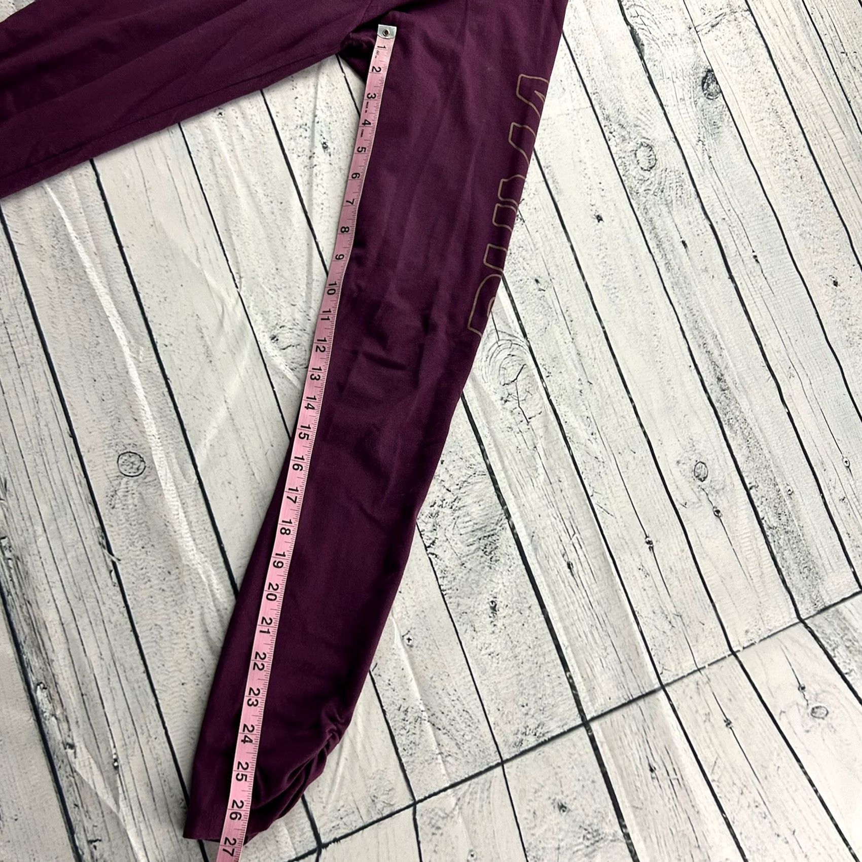 Puma Puma Cotton Full Length Athletic Yoga Pants Womens XS Maroon Size 26" / US 2 / IT 38 - 5 Thumbnail
